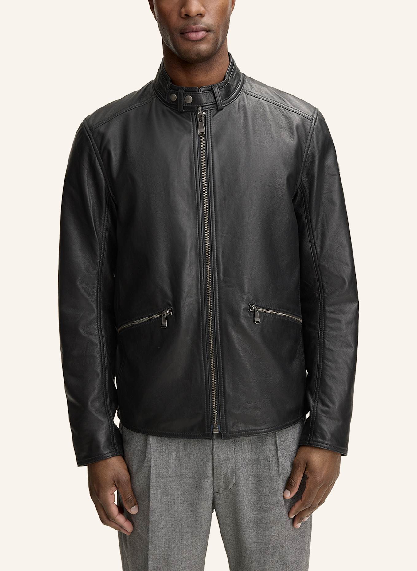 JOOP! JEANS Lederjacke: SCHWARZ