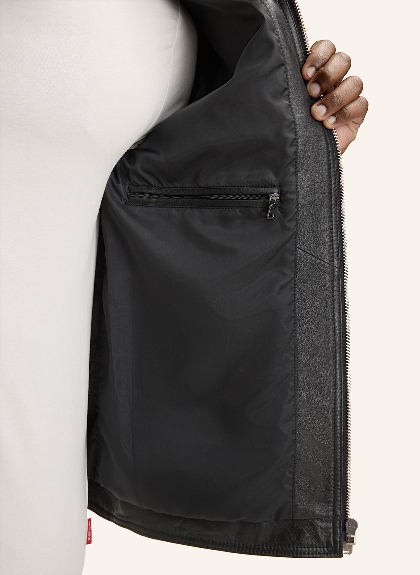 JOOP! JEANS Lederjacke: SCHWARZ