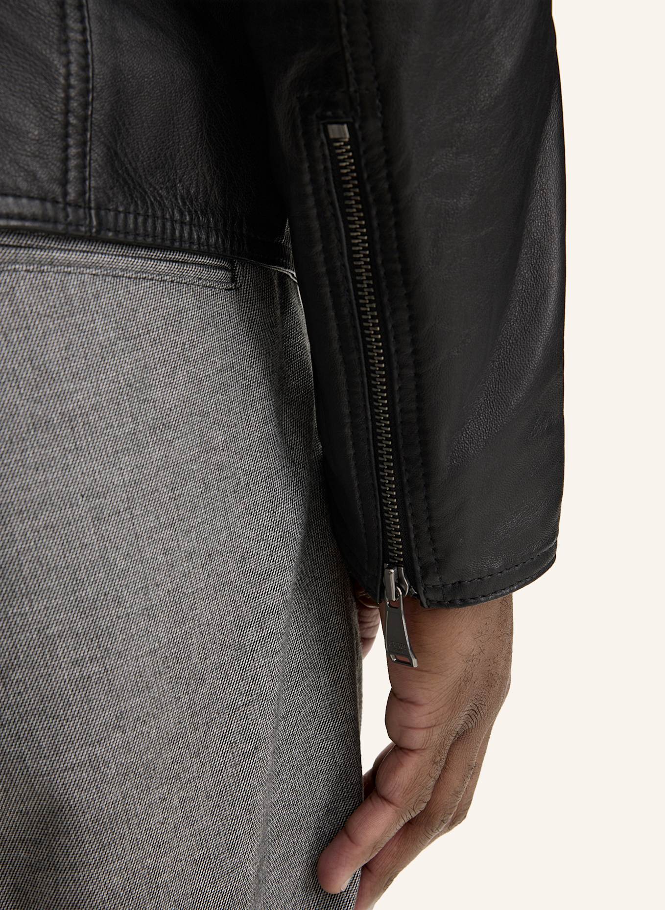 JOOP! JEANS Lederjacke: SCHWARZ