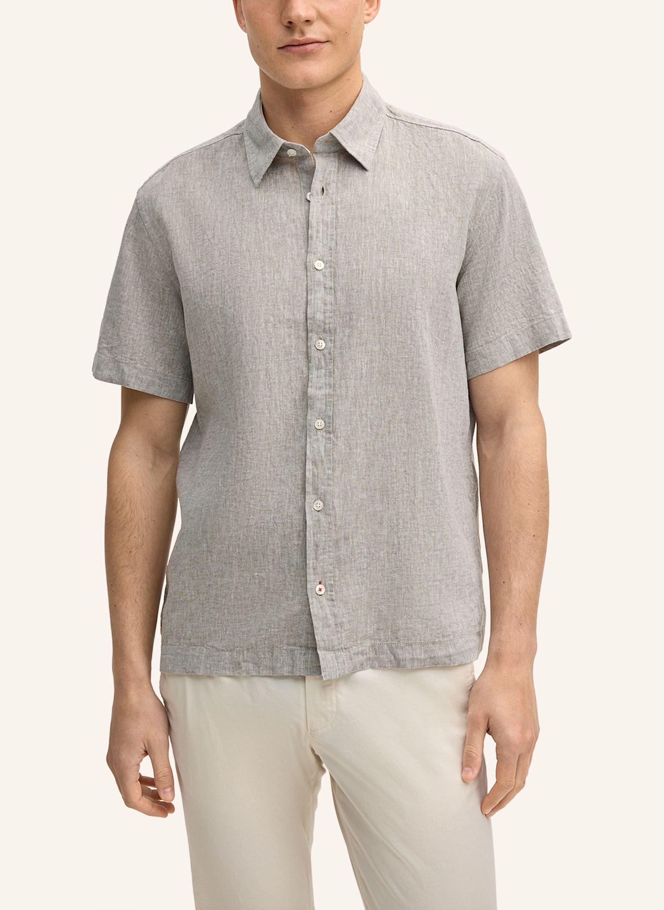 JOOP! JEANS Kurzarm-Hemd Casual Fit: KHAKI