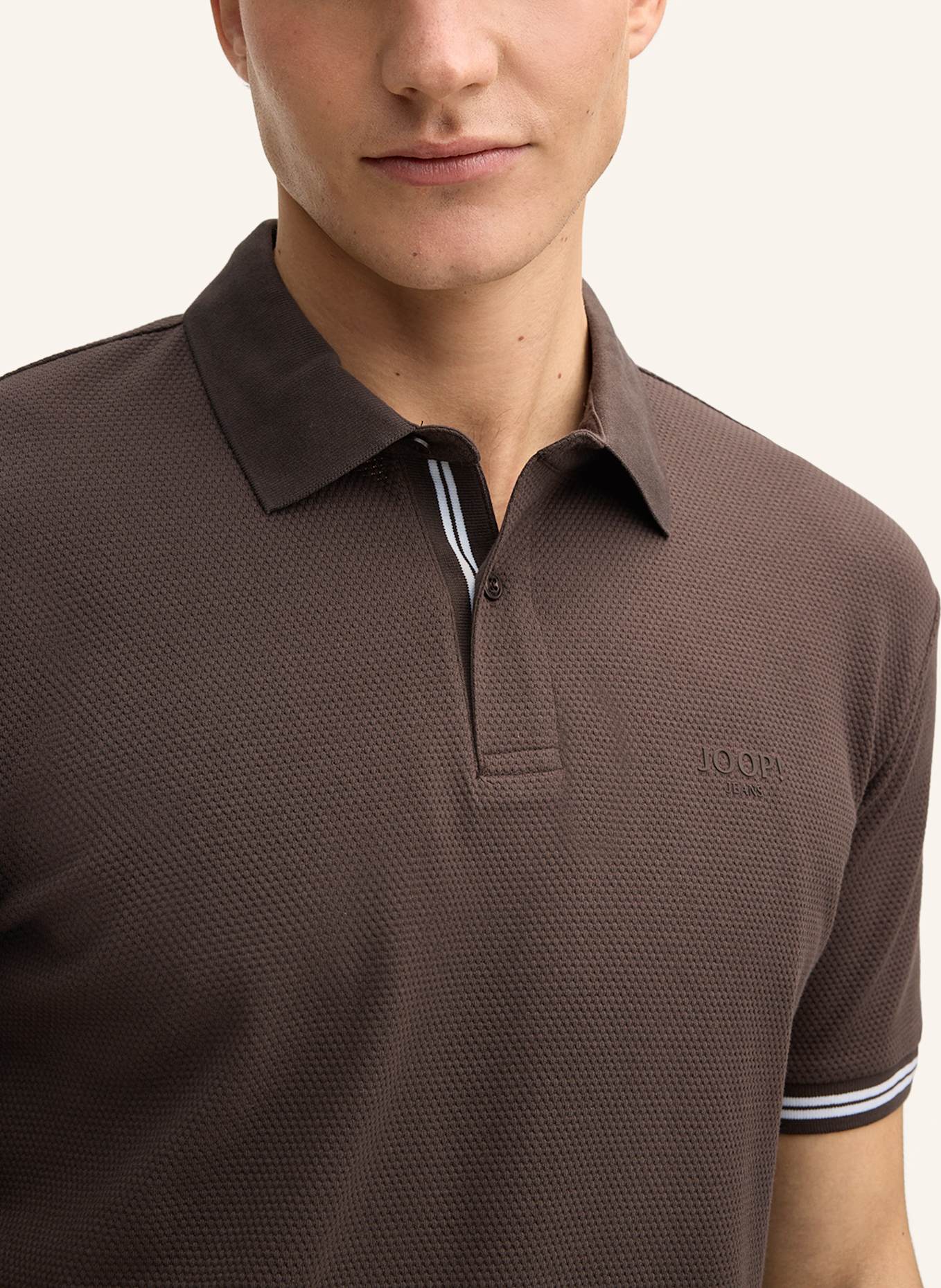 JOOP! JEANS Piqué-Poloshirt AMARE: DUNKELBRAUN