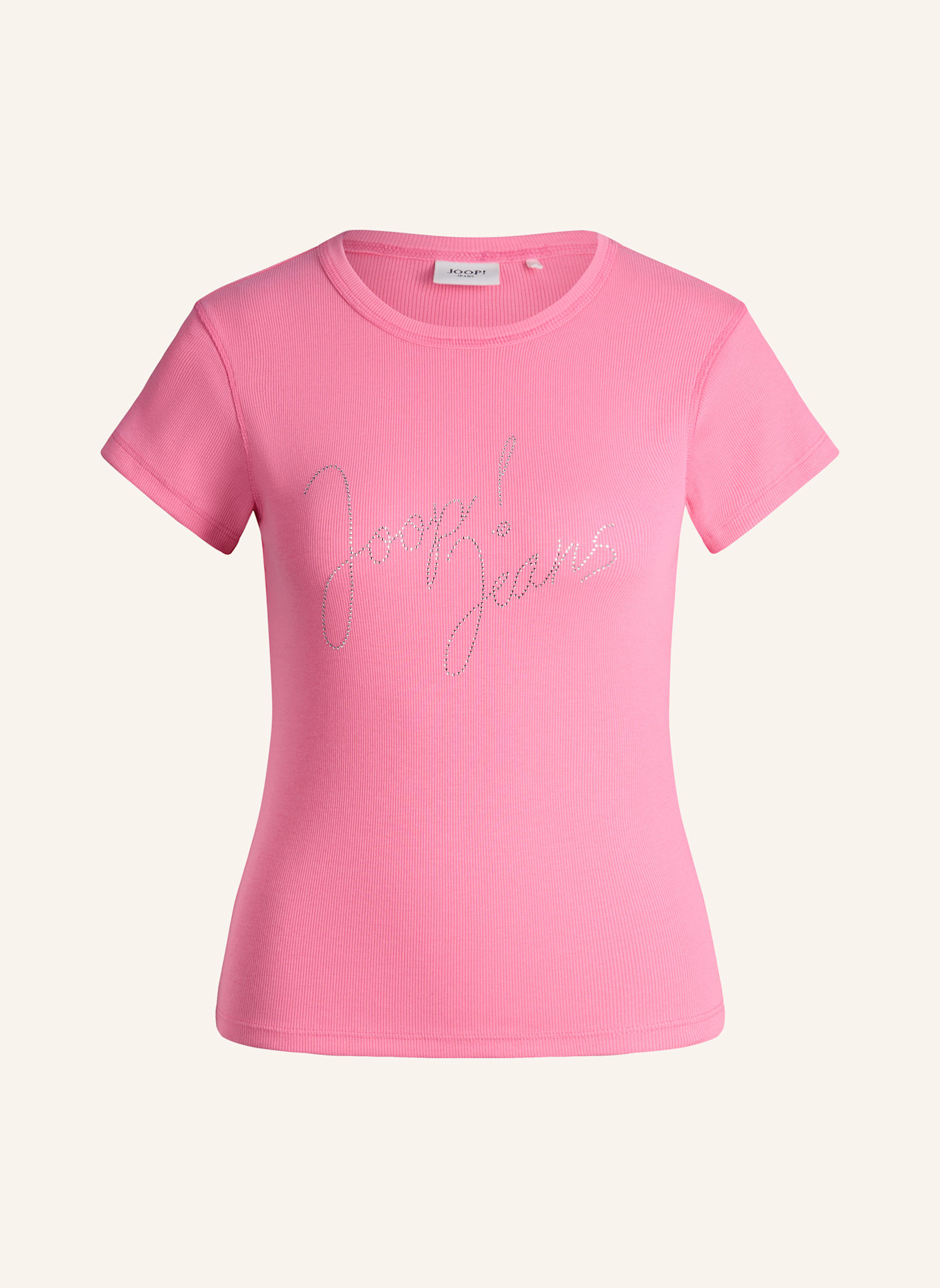 JOOP! JEANS T-Shirt TINETA mit Schmucksteinen: PINK