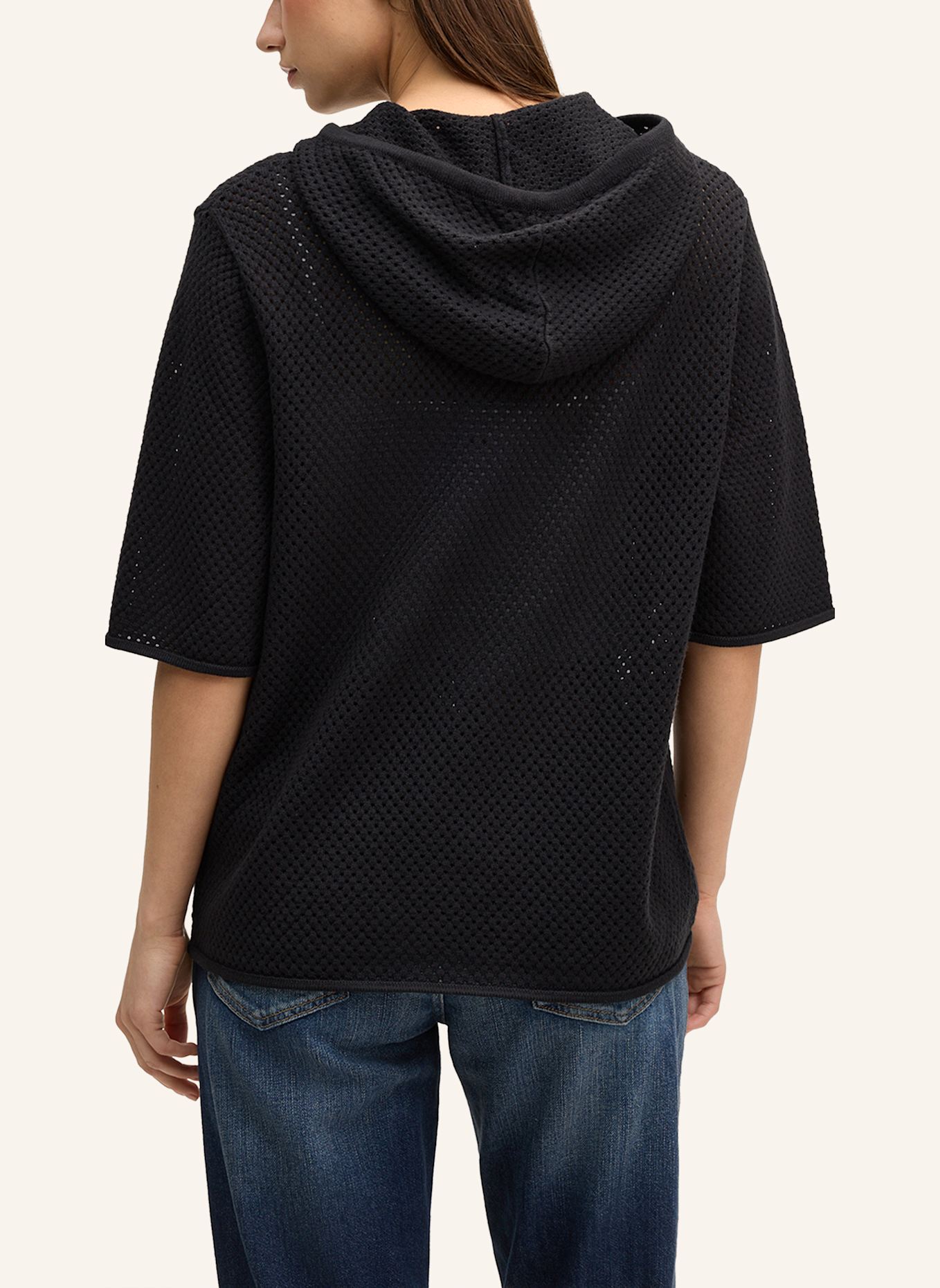 JOOP! JEANS Strick-Hoodie: SCHWARZ