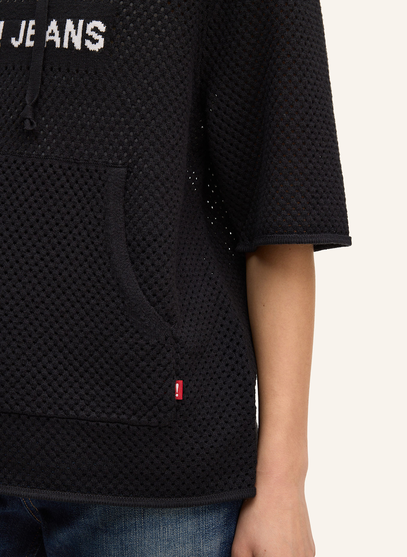 JOOP! JEANS Strick-Hoodie: SCHWARZ