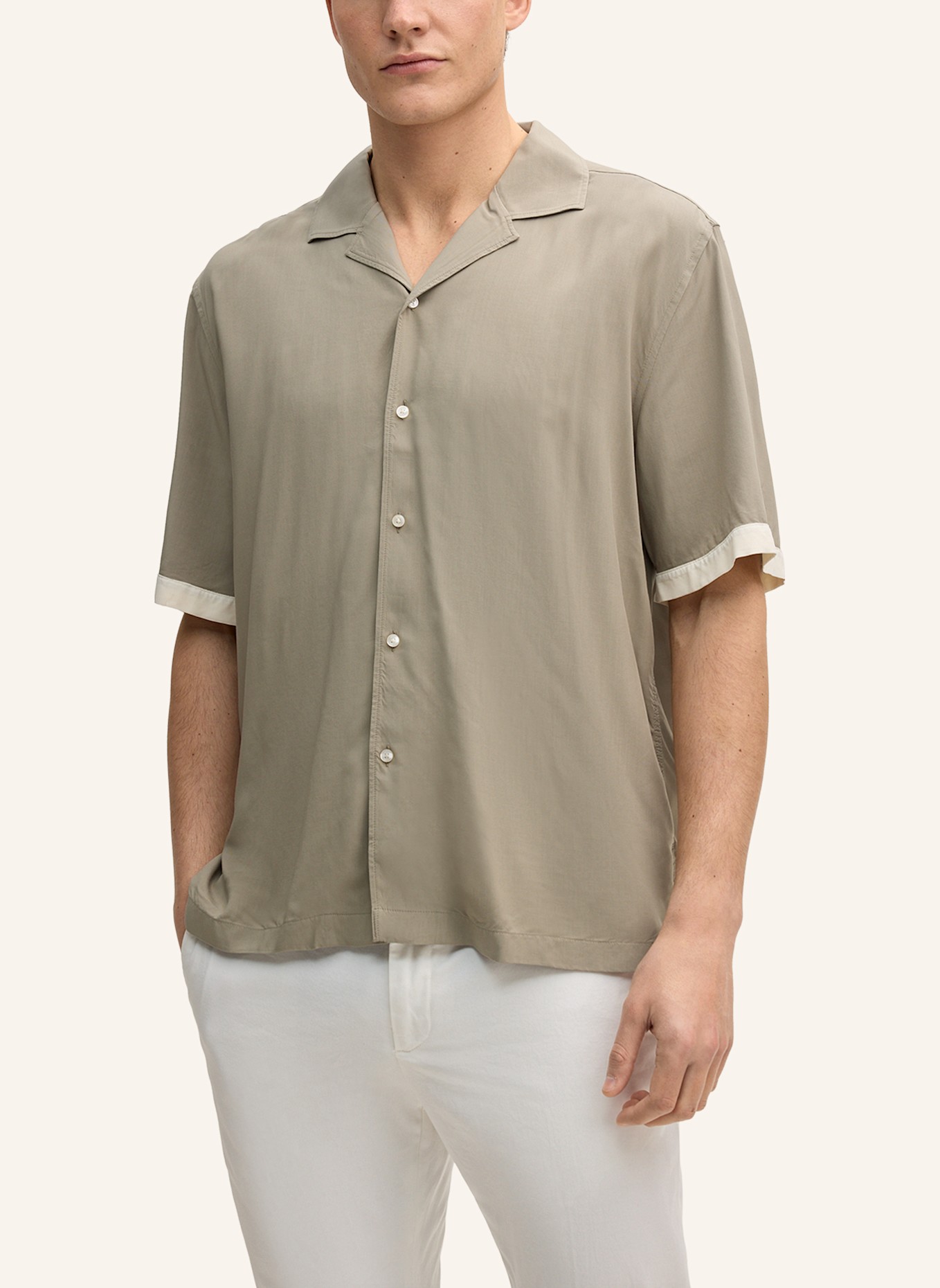 JOOP! Kurzarm-Hemd Regular Fit: KHAKI