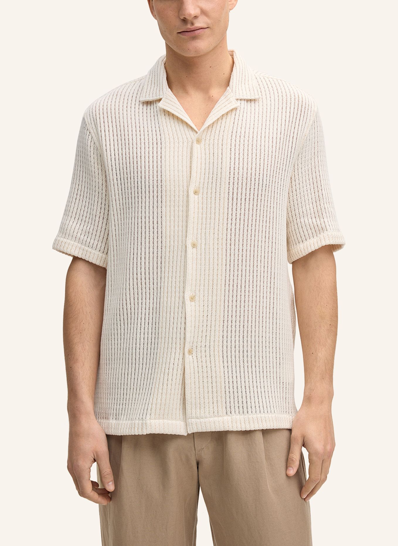 JOOP! Kurzarm-Hemd Regular Fit: WEISS