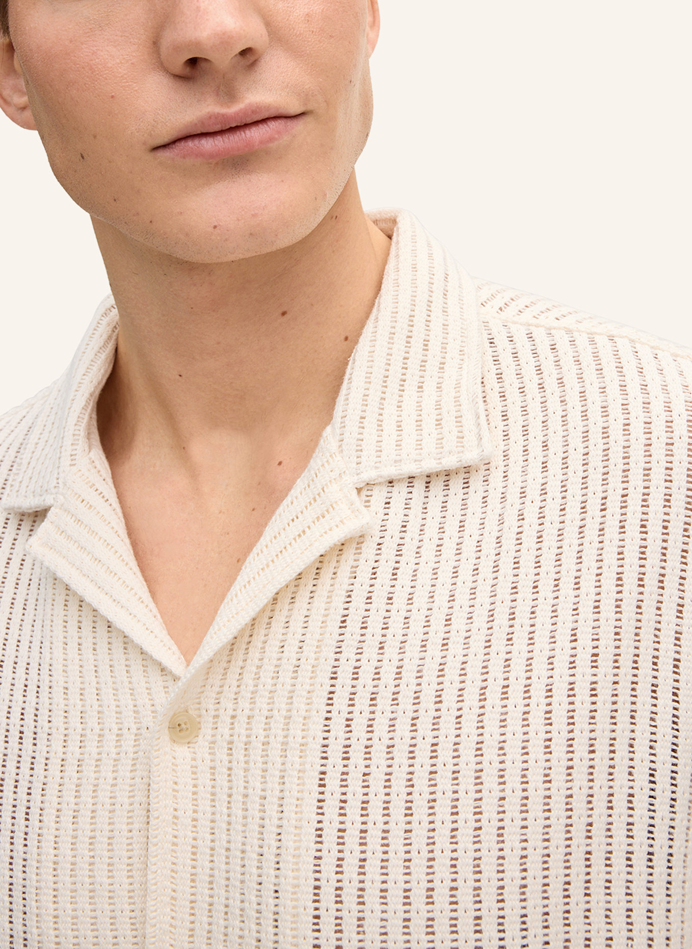 JOOP! Kurzarm-Hemd Regular Fit: WEISS