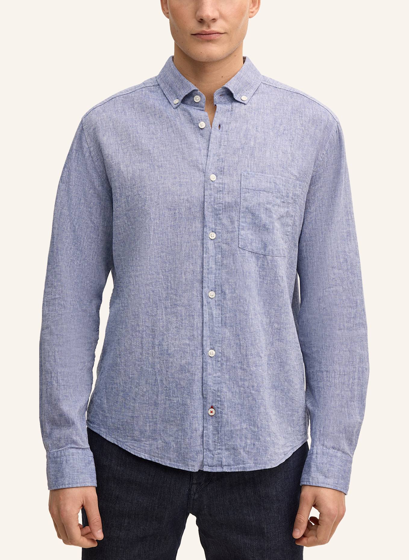 JOOP! JEANS Hemd HALI Regular Fit mit Leinen: DUNKELBLAU