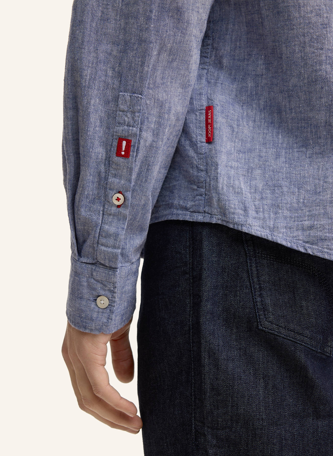 JOOP! JEANS Hemd HALI Regular Fit mit Leinen: DUNKELBLAU