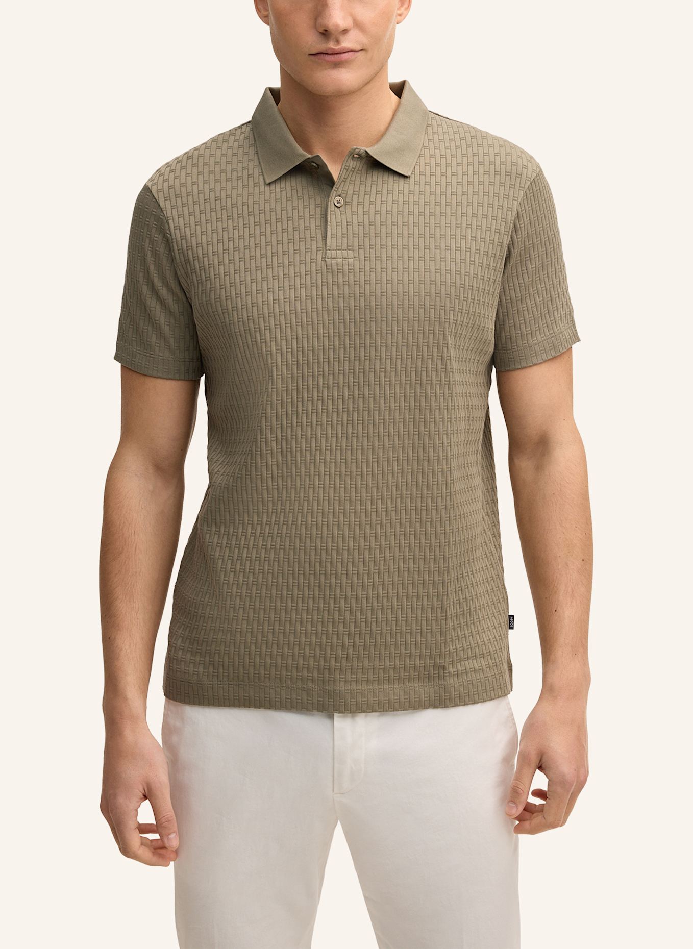 JOOP! Strick-Poloshirt JORGE: KHAKI