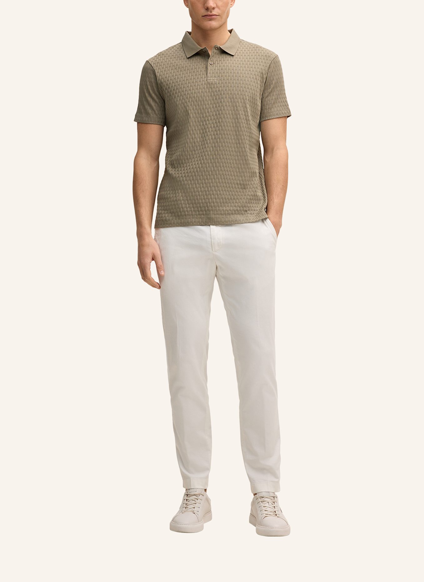 JOOP! Strick-Poloshirt JORGE: KHAKI