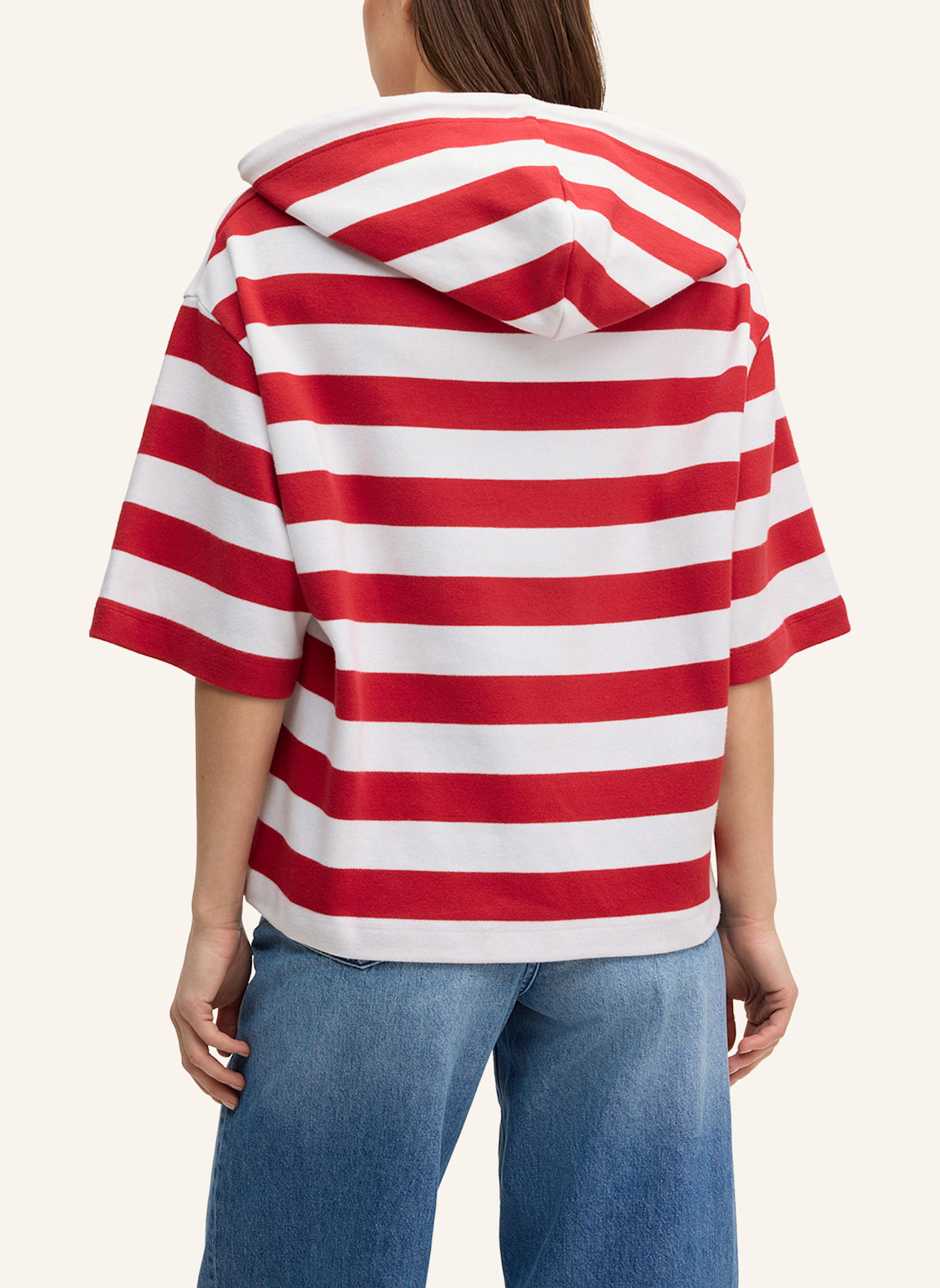 JOOP! JEANS Kurzarm-Hoodie: ROT