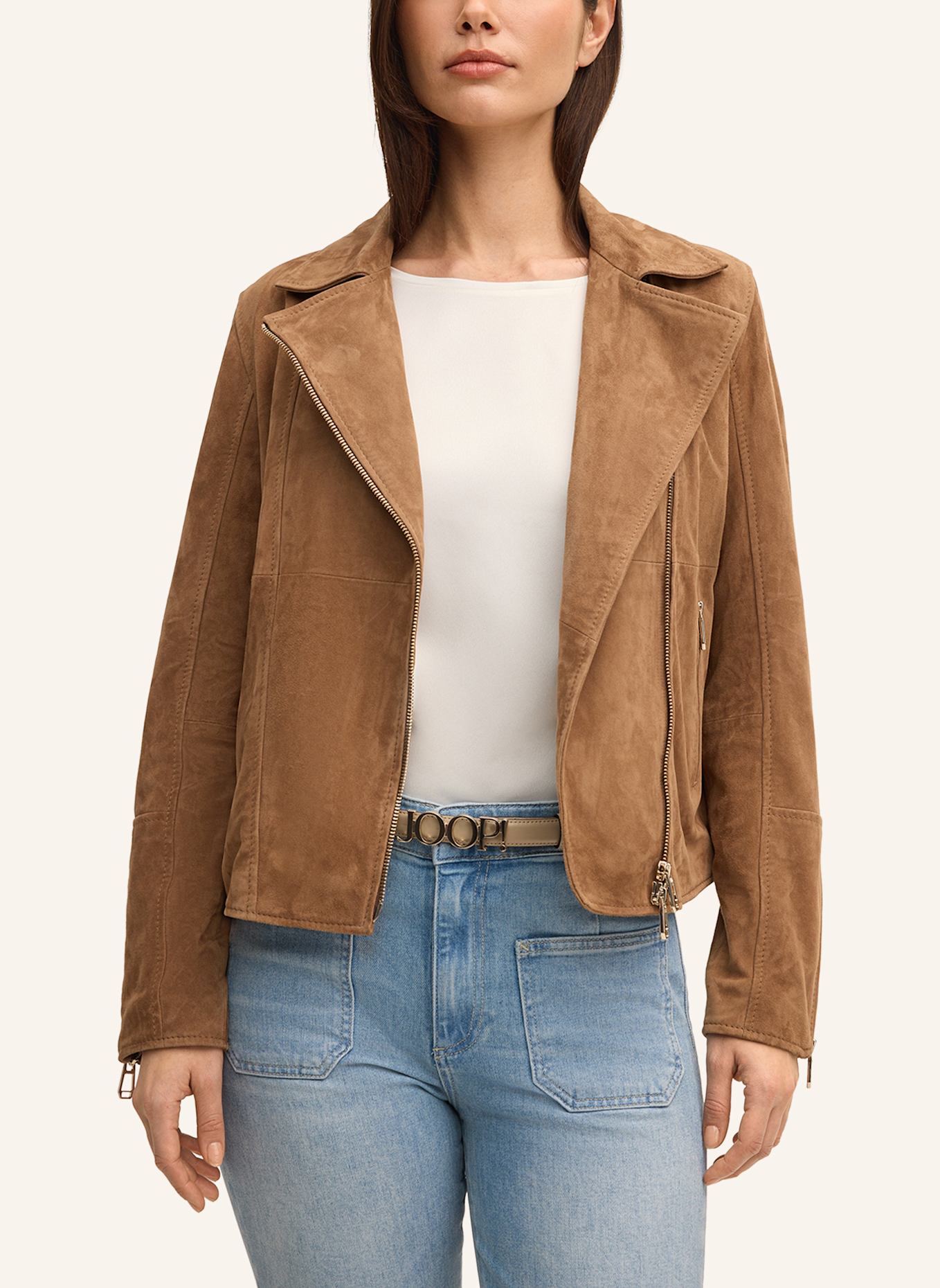 JOOP! Lederjacke: HELLBRAUN