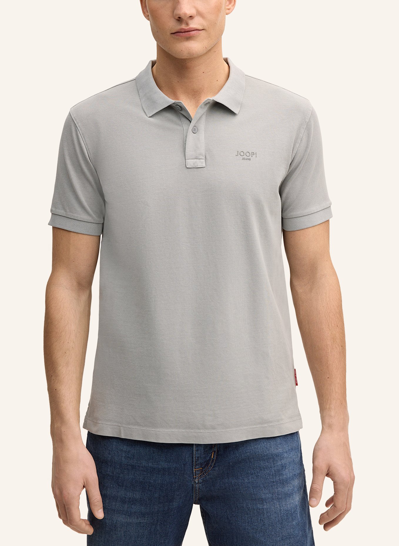 JOOP! JEANS Piqué-Poloshirt AMBROSIAN: HELLGRAU