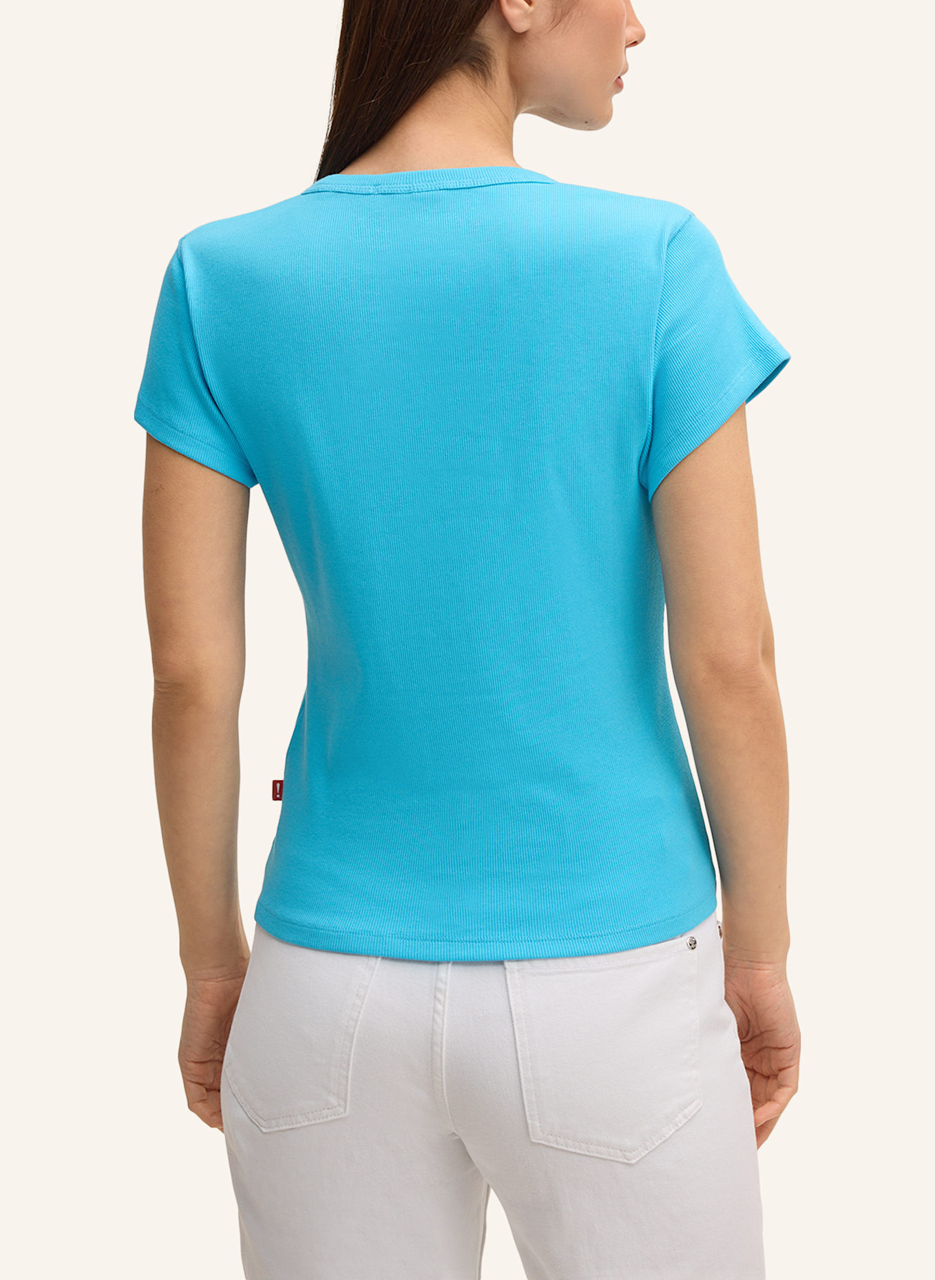 JOOP! JEANS T-Shirt TINETA mit Schmucksteinen: TÜRKIS