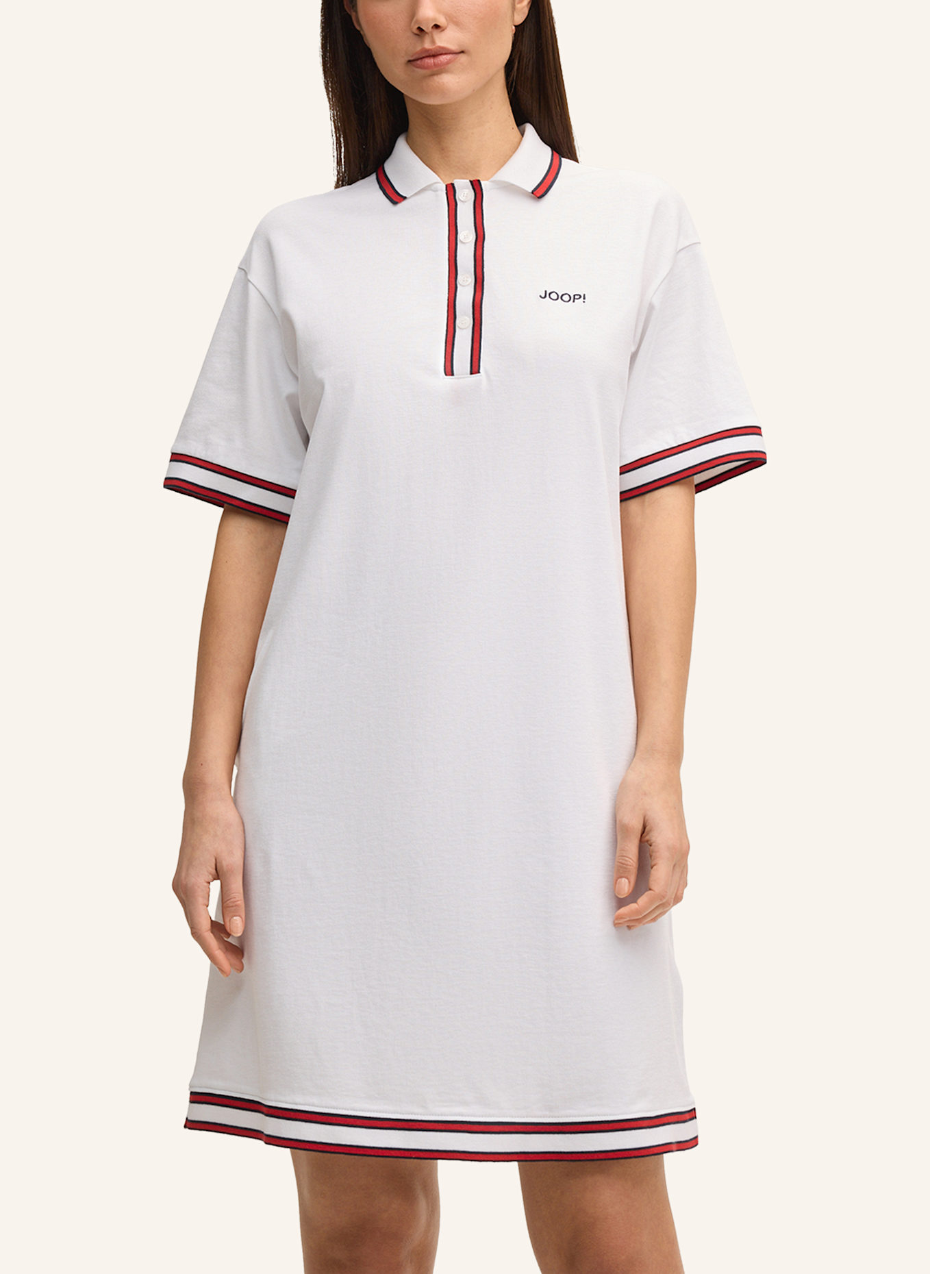 JOOP! Polo-Kleid: WEISS