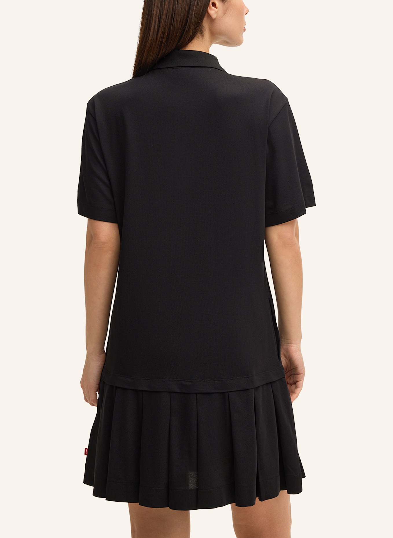 JOOP! JEANS Piqué-Polokleid TADENA: SCHWARZ