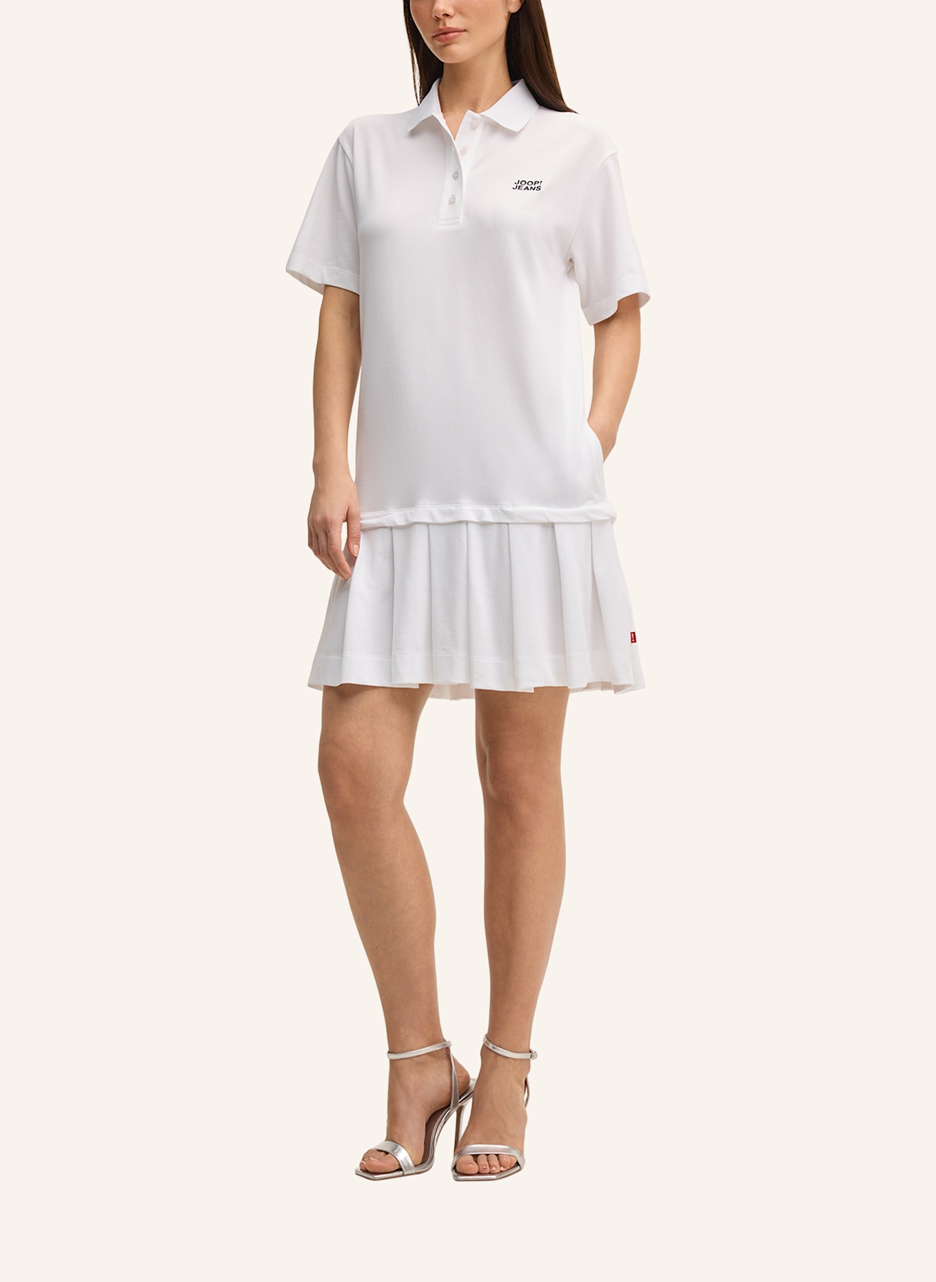 JOOP! JEANS Piqué-Polokleid TADENA: WEISS