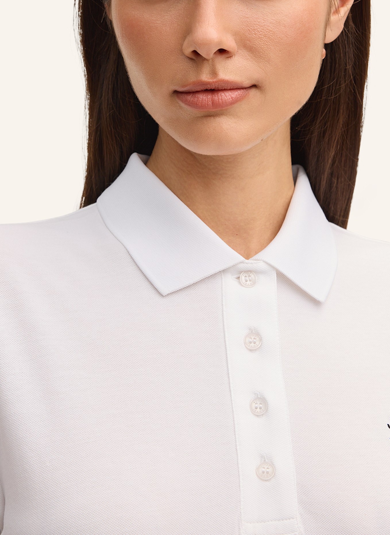 JOOP! JEANS Piqué-Polokleid TADENA: WEISS