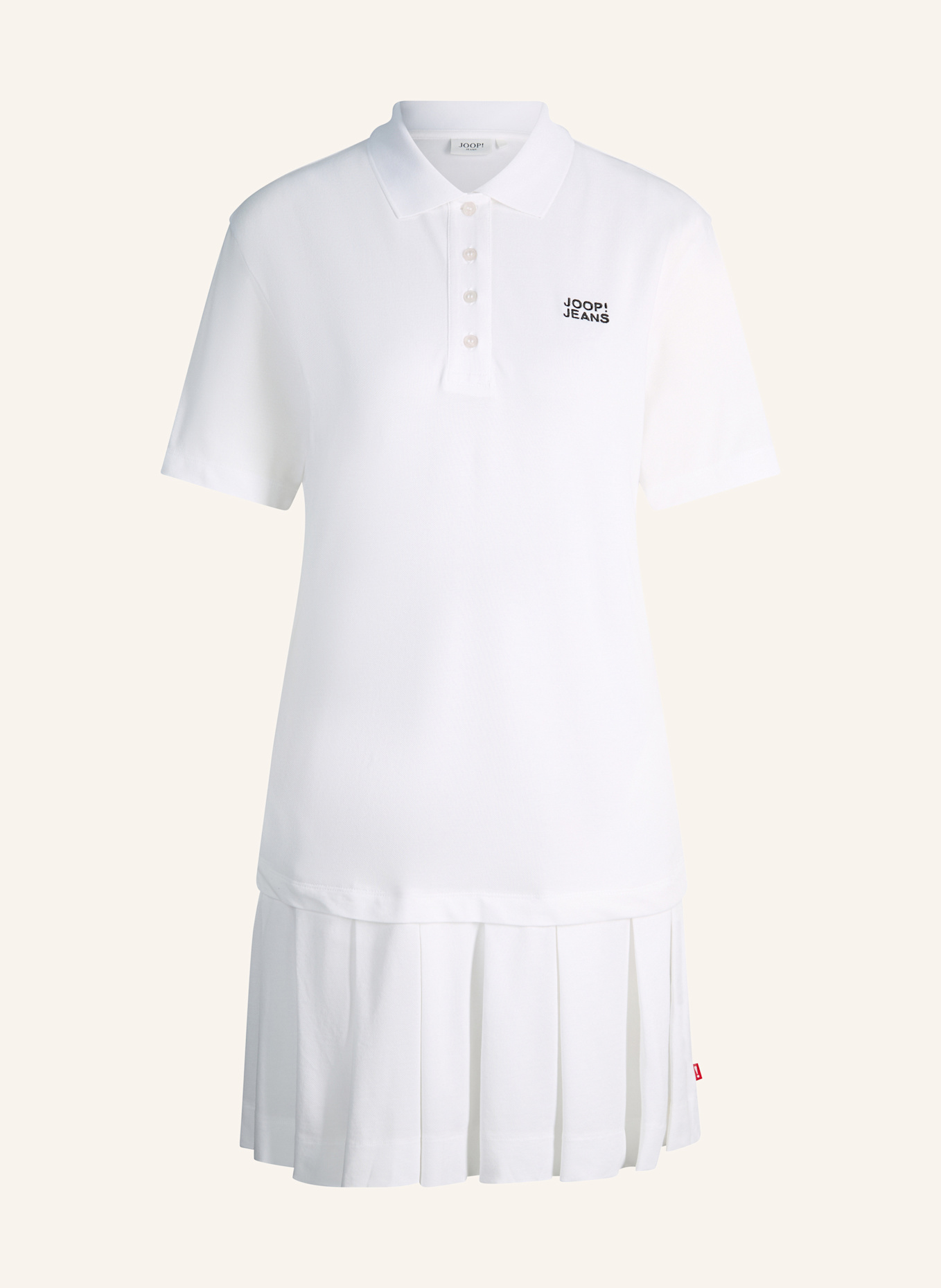 JOOP! JEANS Piqué-Polokleid TADENA: WEISS