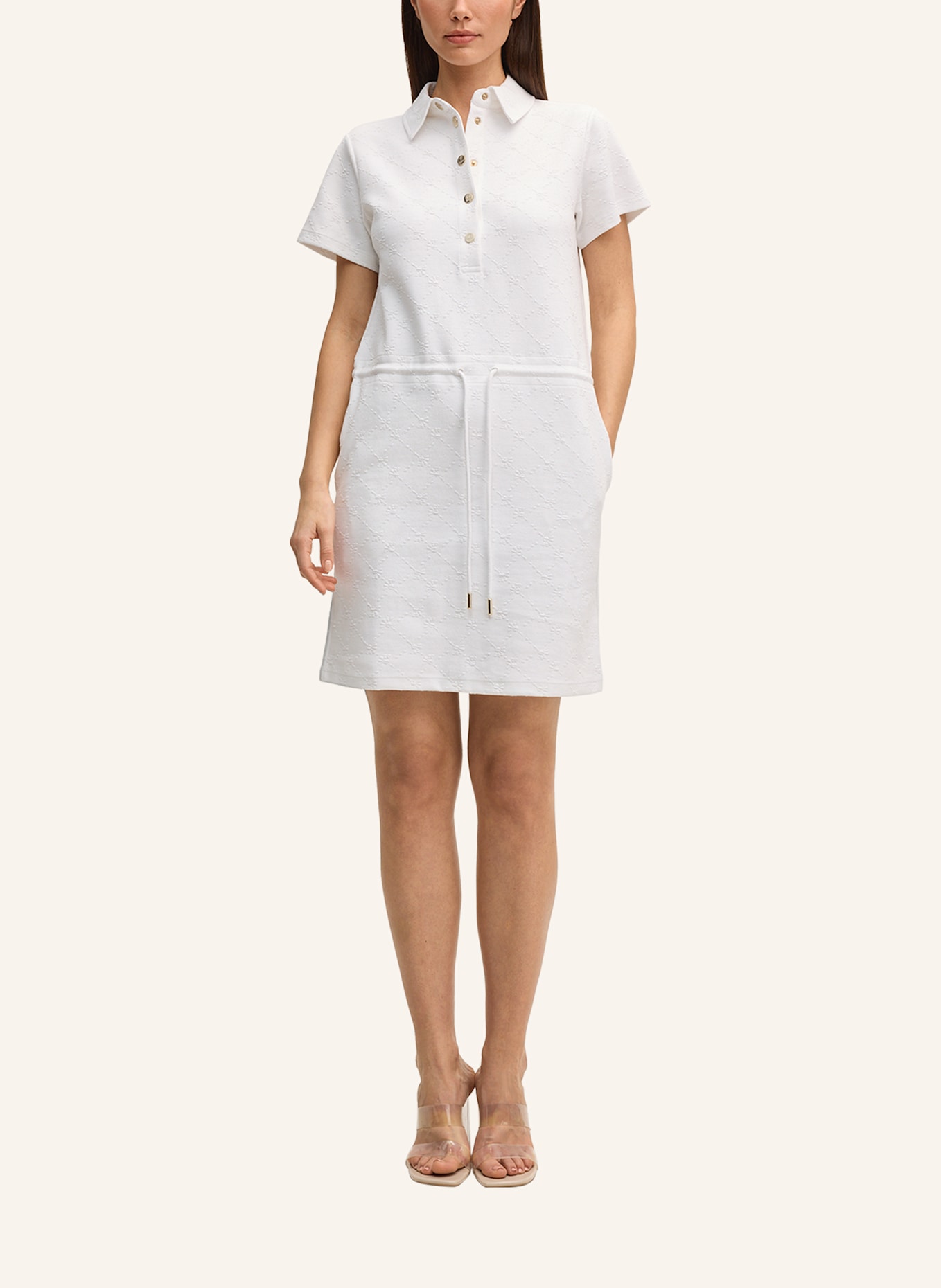 JOOP! Sweat-Polokleid: WEISS