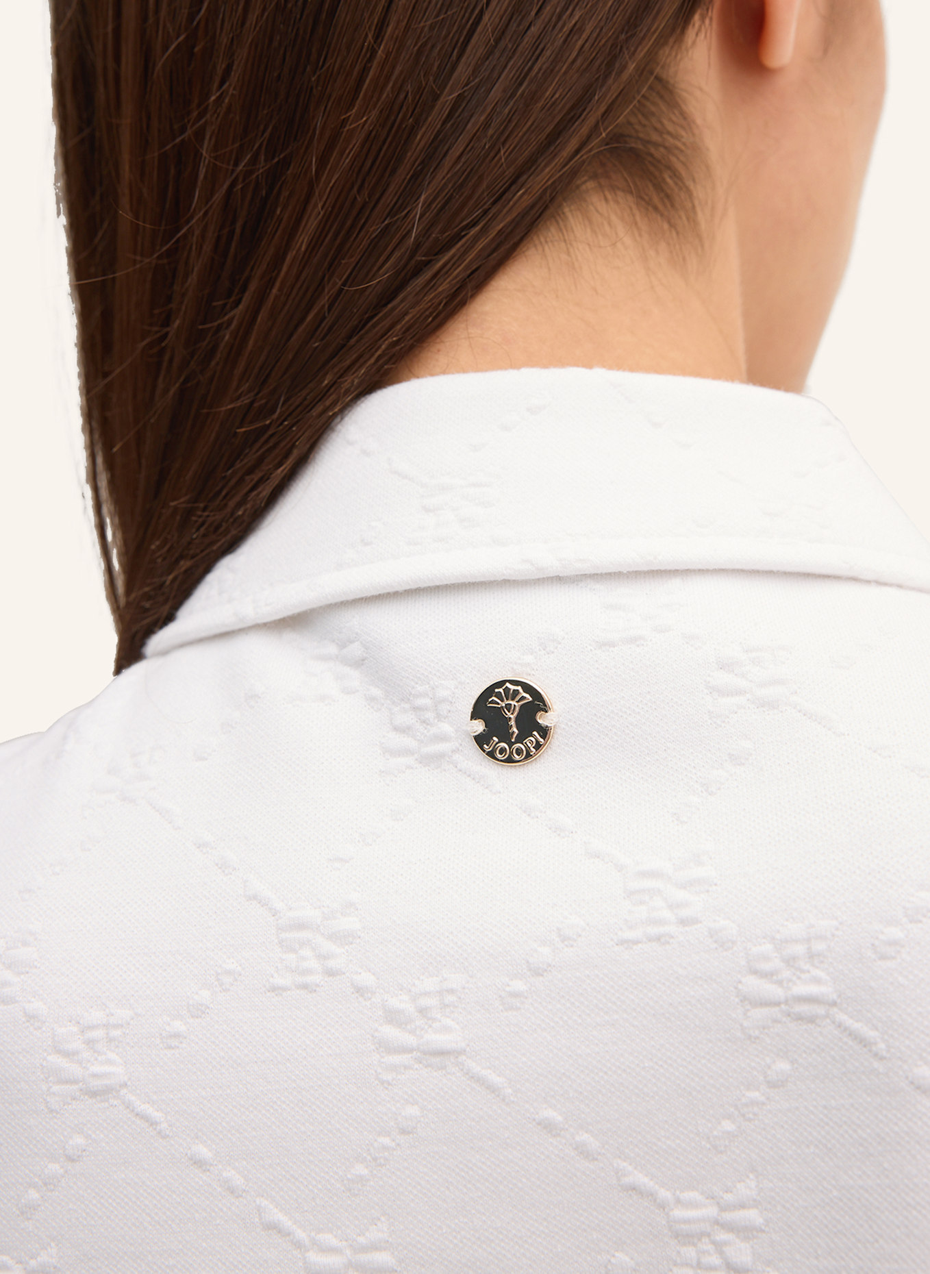 JOOP! Sweat-Polokleid: WEISS