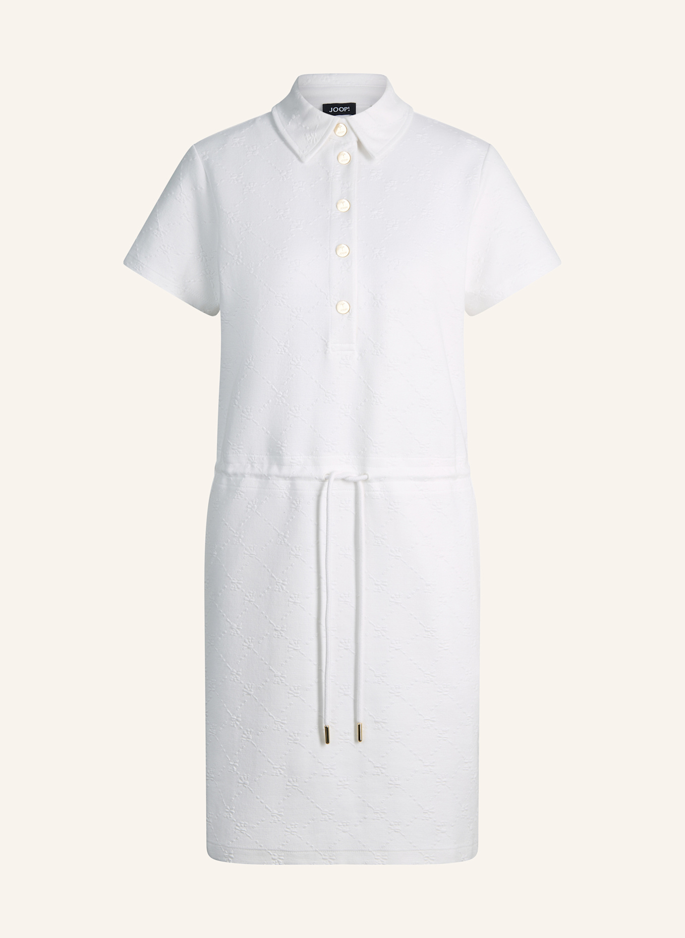 JOOP! Sweat-Polokleid: WEISS