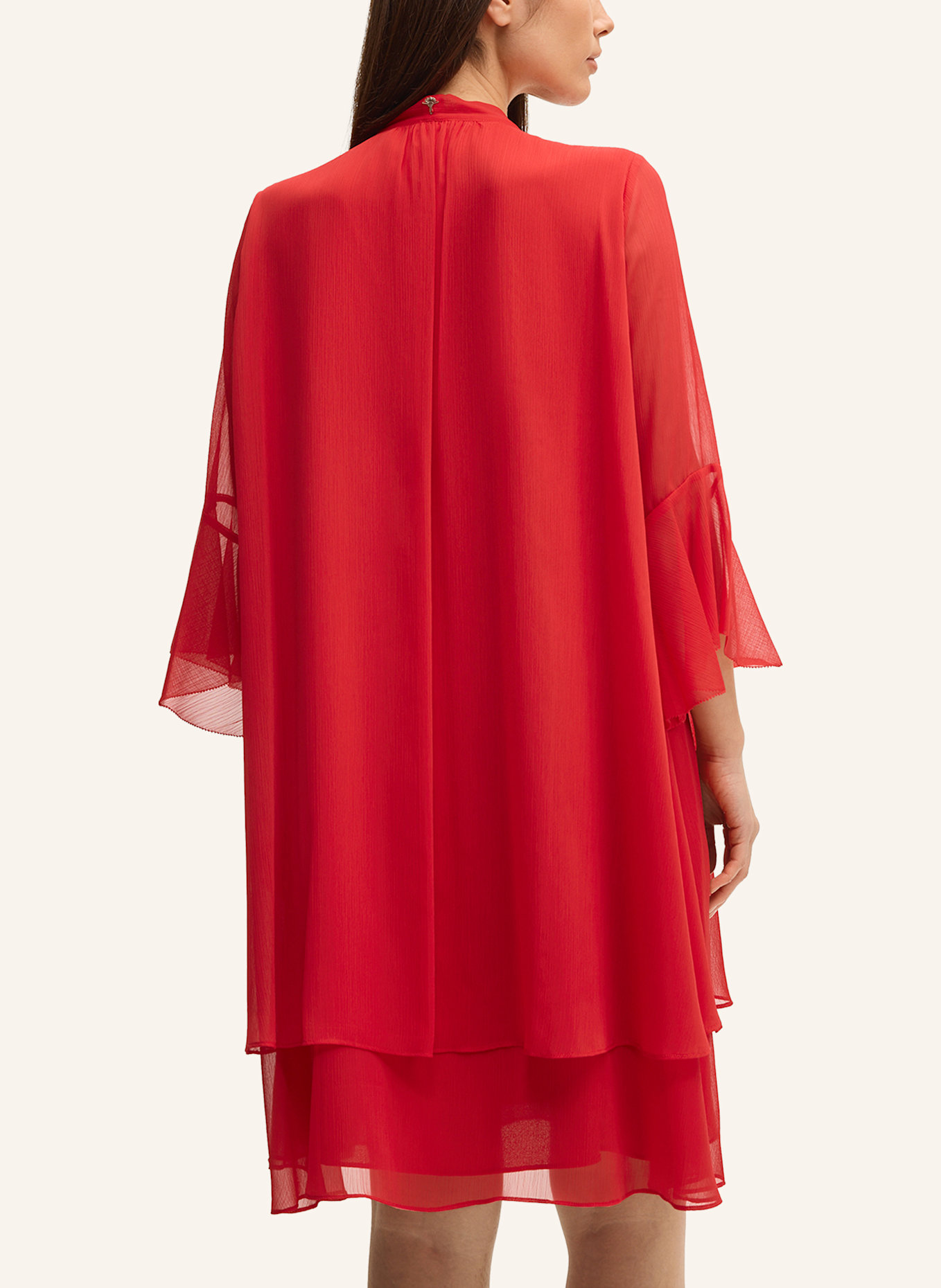 JOOP! Schluppenkleid mit 3/4-Arm: ROT