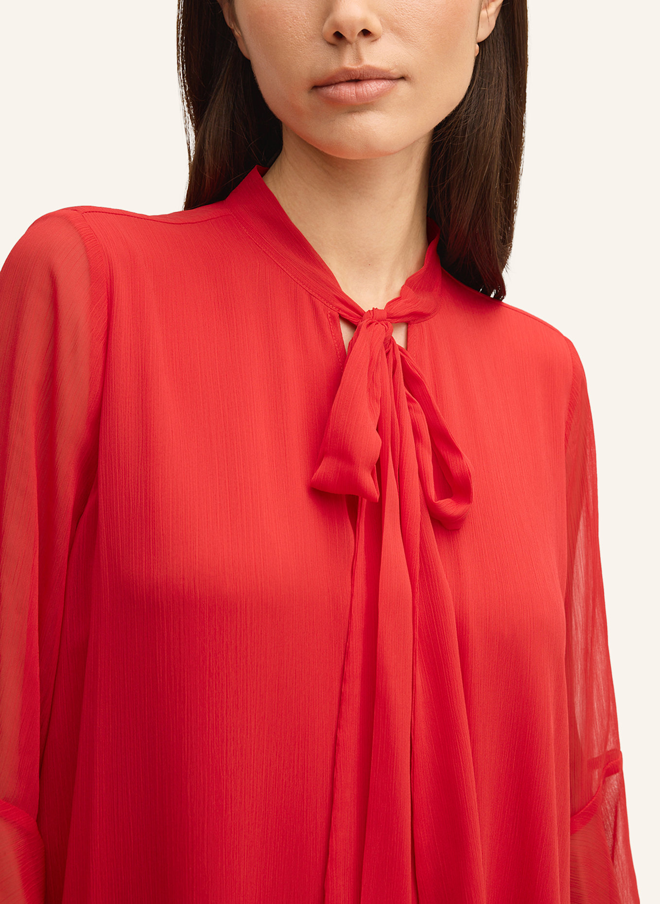 JOOP! Schluppenkleid mit 3/4-Arm: ROT