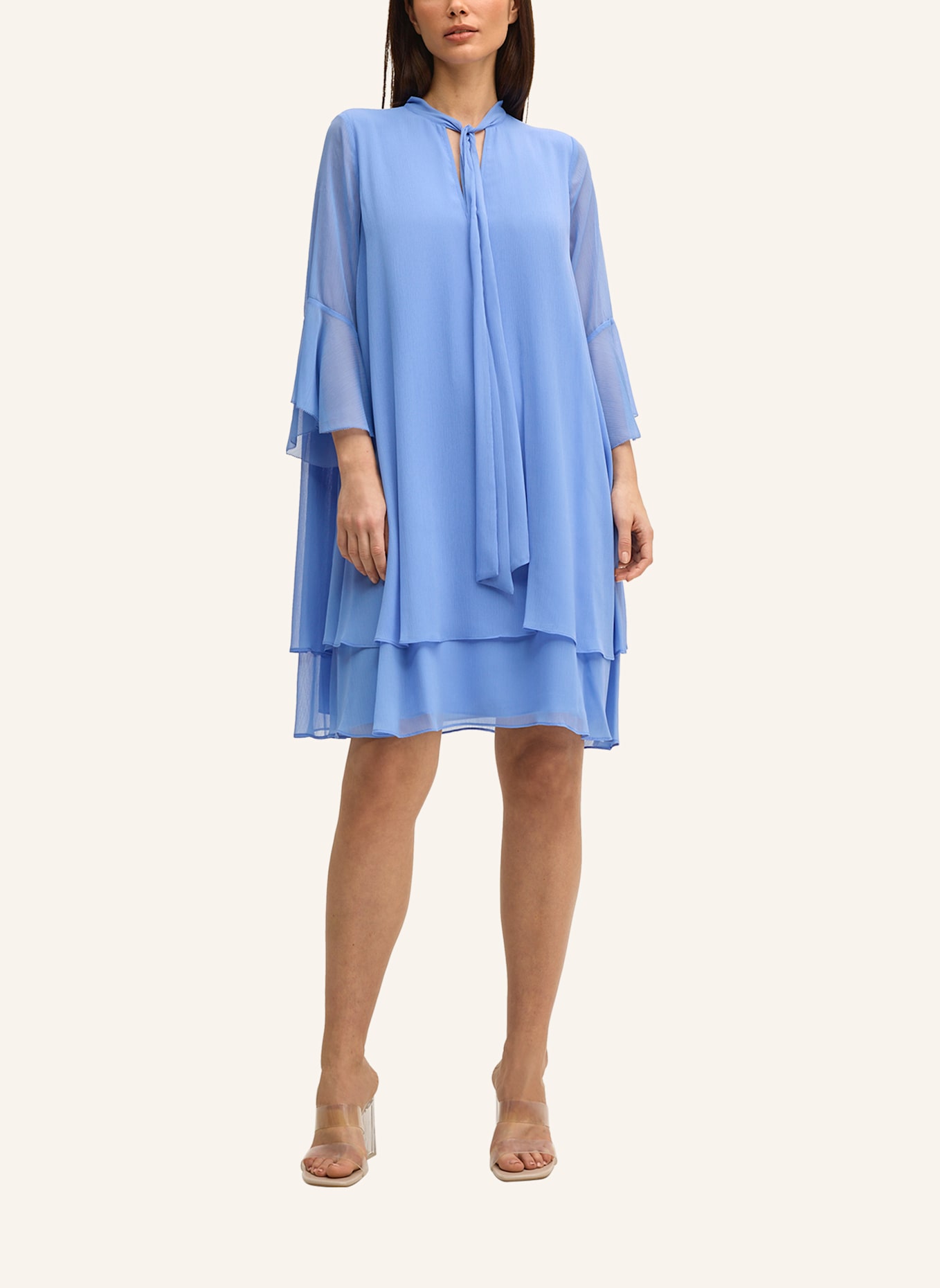 JOOP! Schluppenkleid mit 3/4-Arm: BLAU