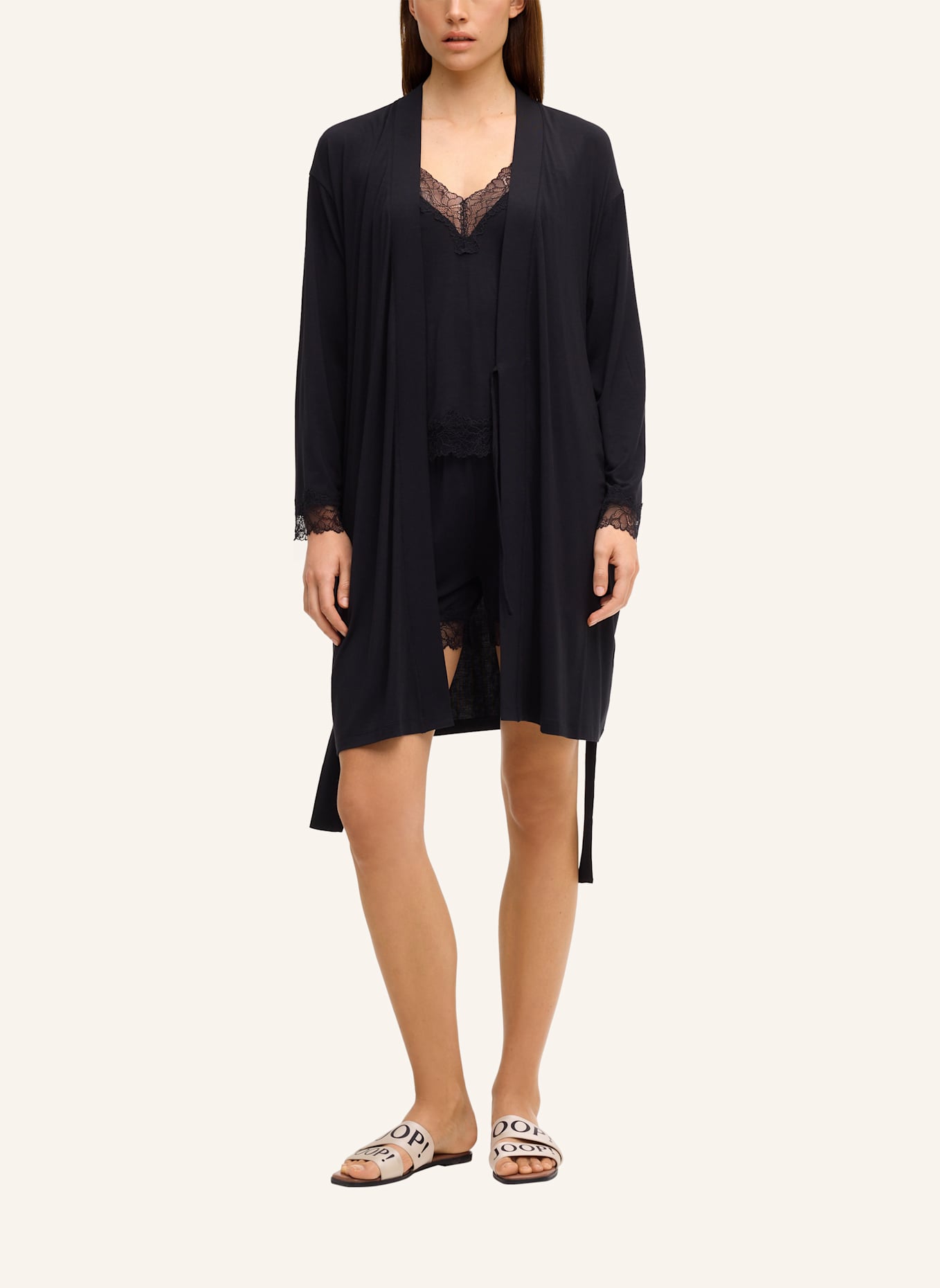 JOOP! Loungewear Morgenmantel: SCHWARZ