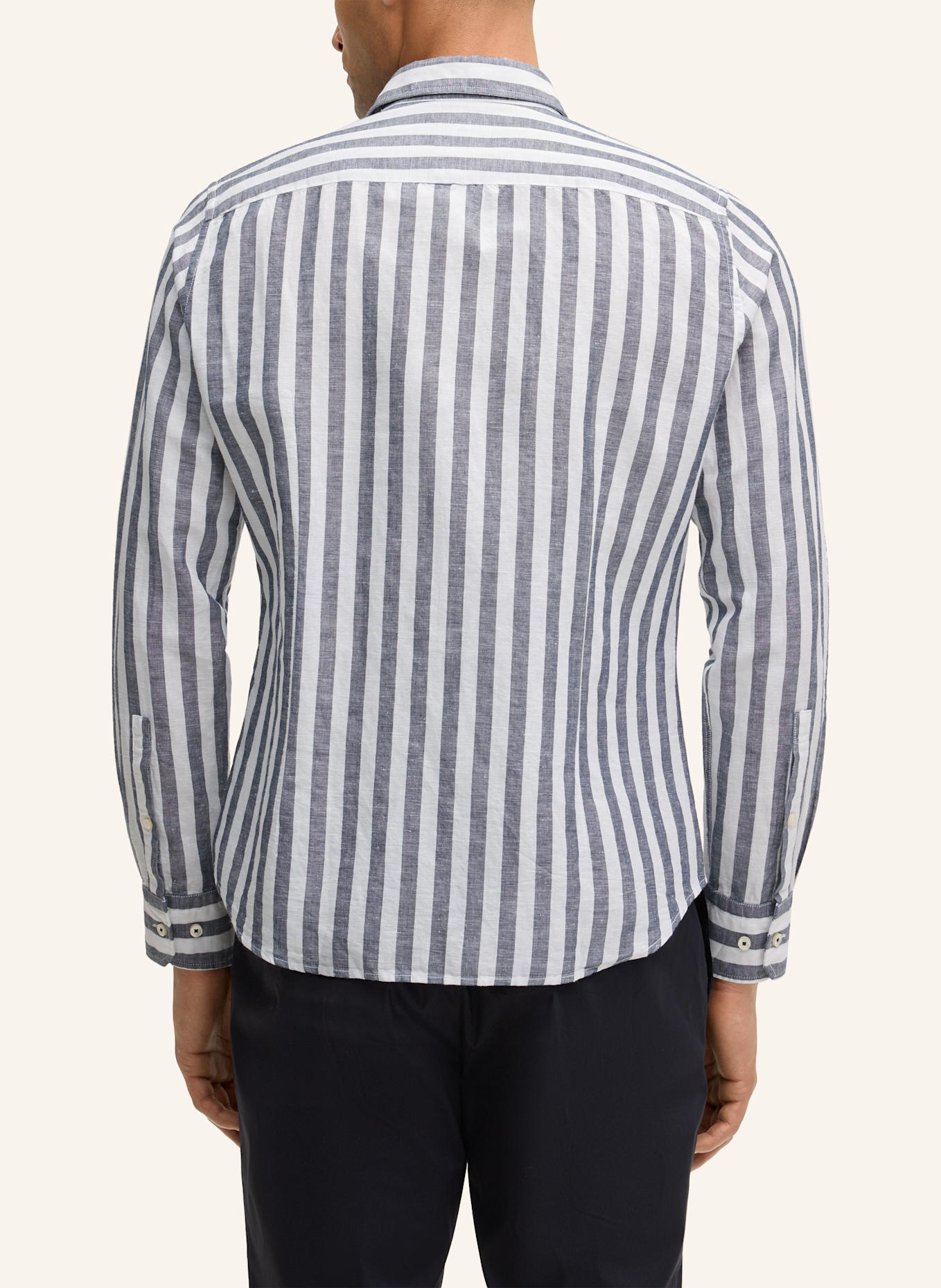 JOOP! Hemd PIT Slim Fit mit Leinen: DUNKELBLAU