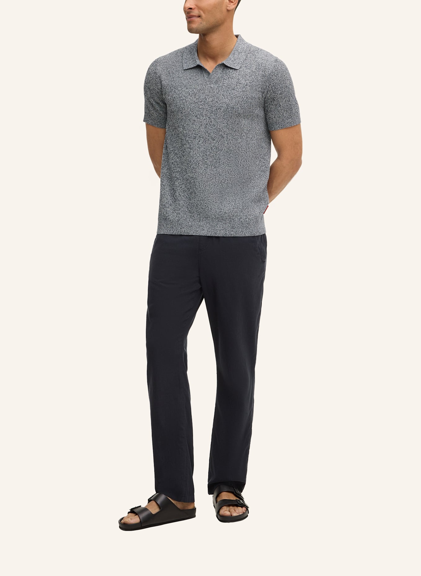 JOOP! JEANS Strick-Poloshirt ADRIANOR: DUNKELBLAU