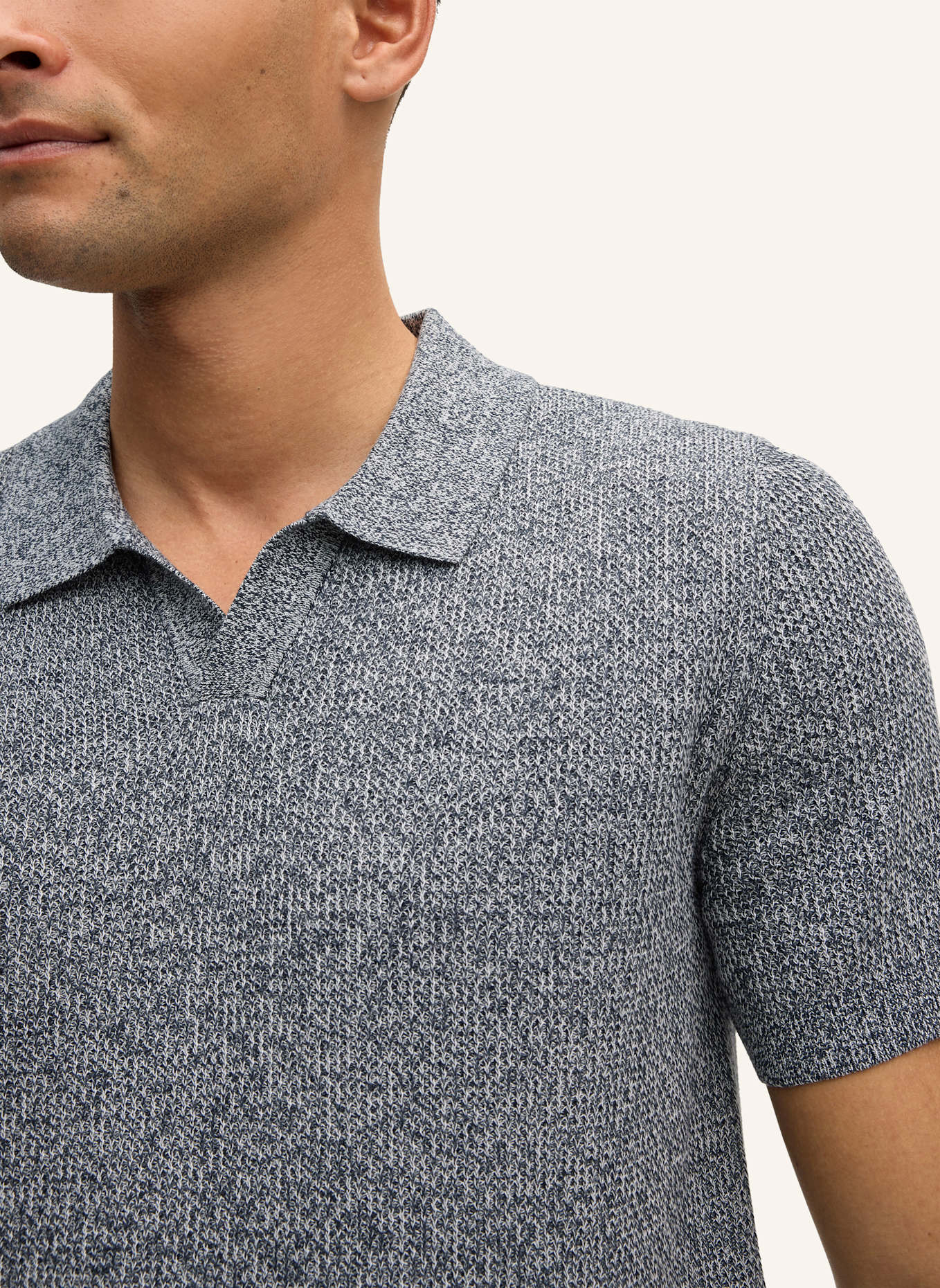 JOOP! JEANS Strick-Poloshirt ADRIANOR: DUNKELBLAU