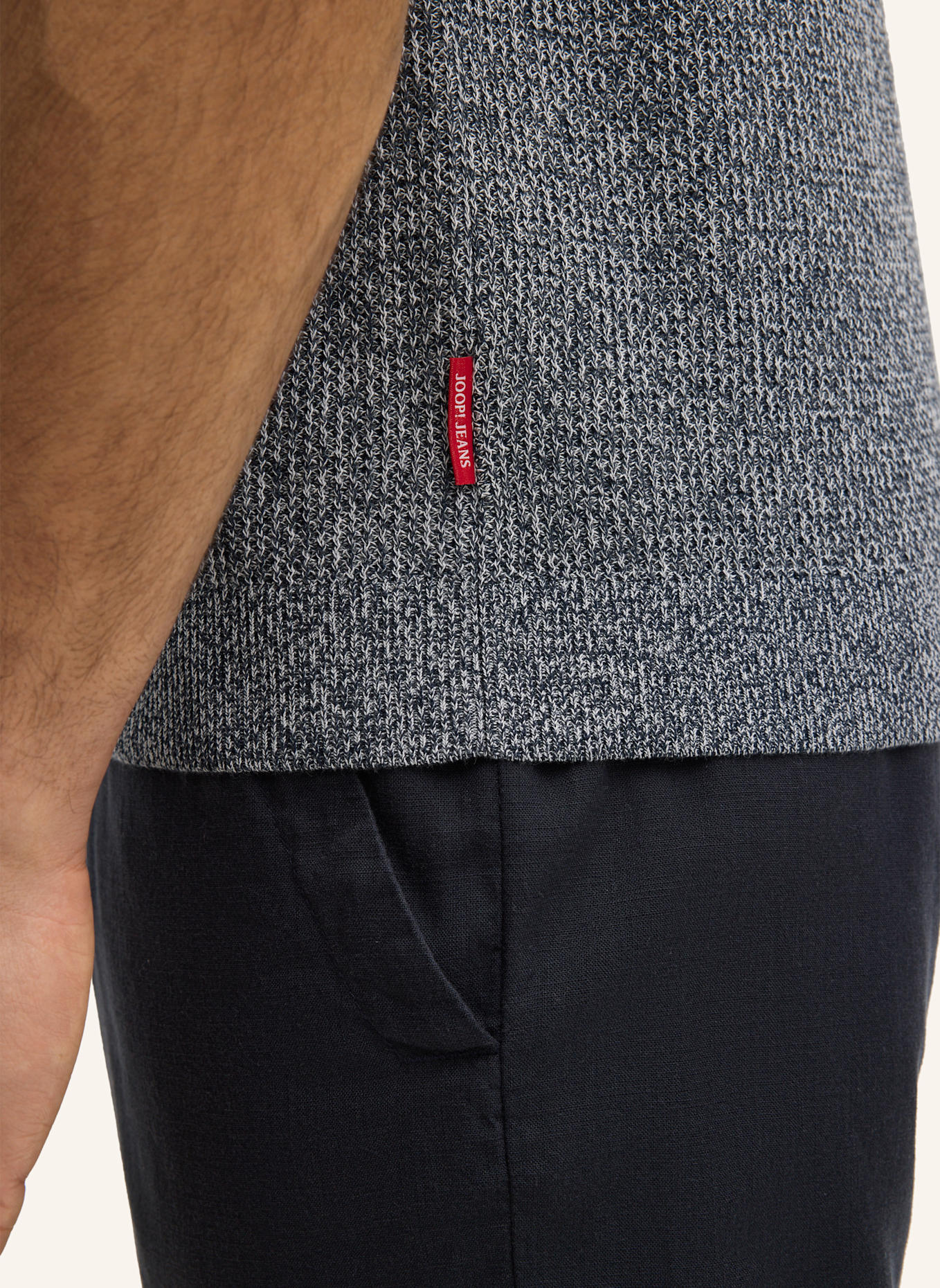 JOOP! JEANS Strick-Poloshirt ADRIANOR: DUNKELBLAU