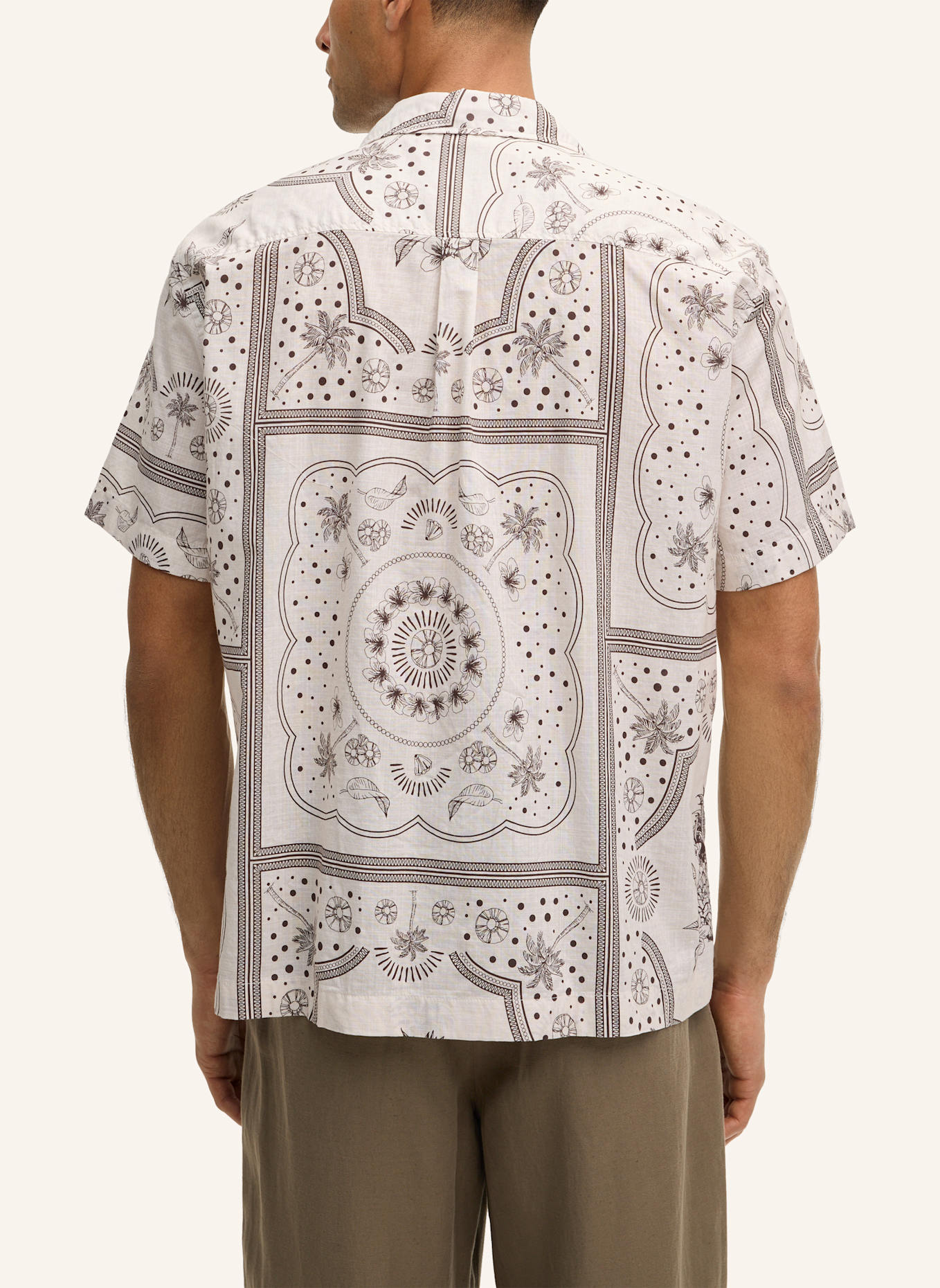 JOOP! JEANS Kurzarm-Hemd Regular Fit: BEIGE