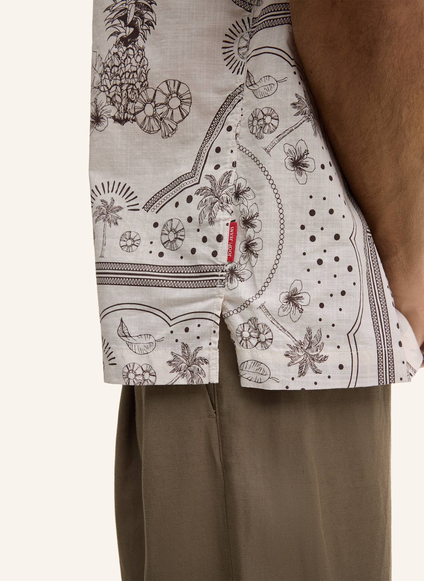 JOOP! JEANS Kurzarm-Hemd Regular Fit: BEIGE