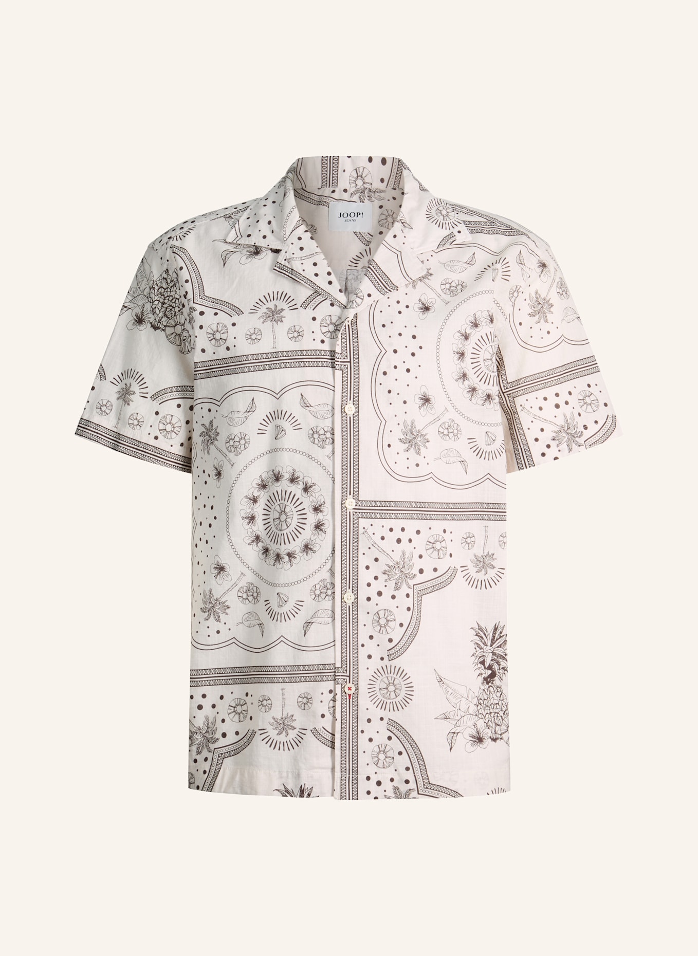 JOOP! JEANS Kurzarm-Hemd Regular Fit: BEIGE