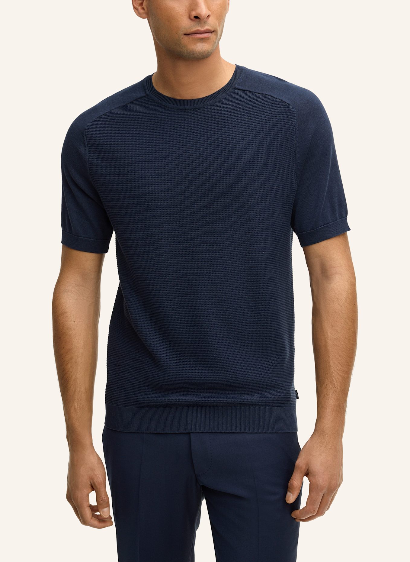 JOOP! Strickshirt: DUNKELBLAU