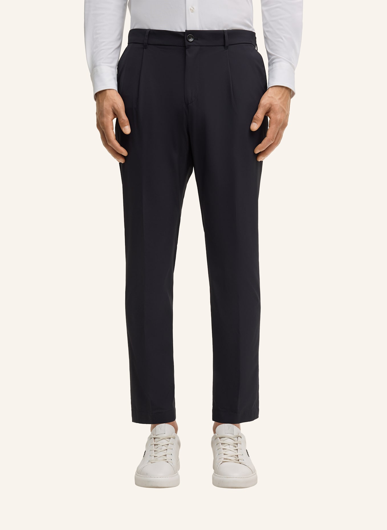 JOOP! Bundfaltenhose Regular Fit: DUNKELBLAU