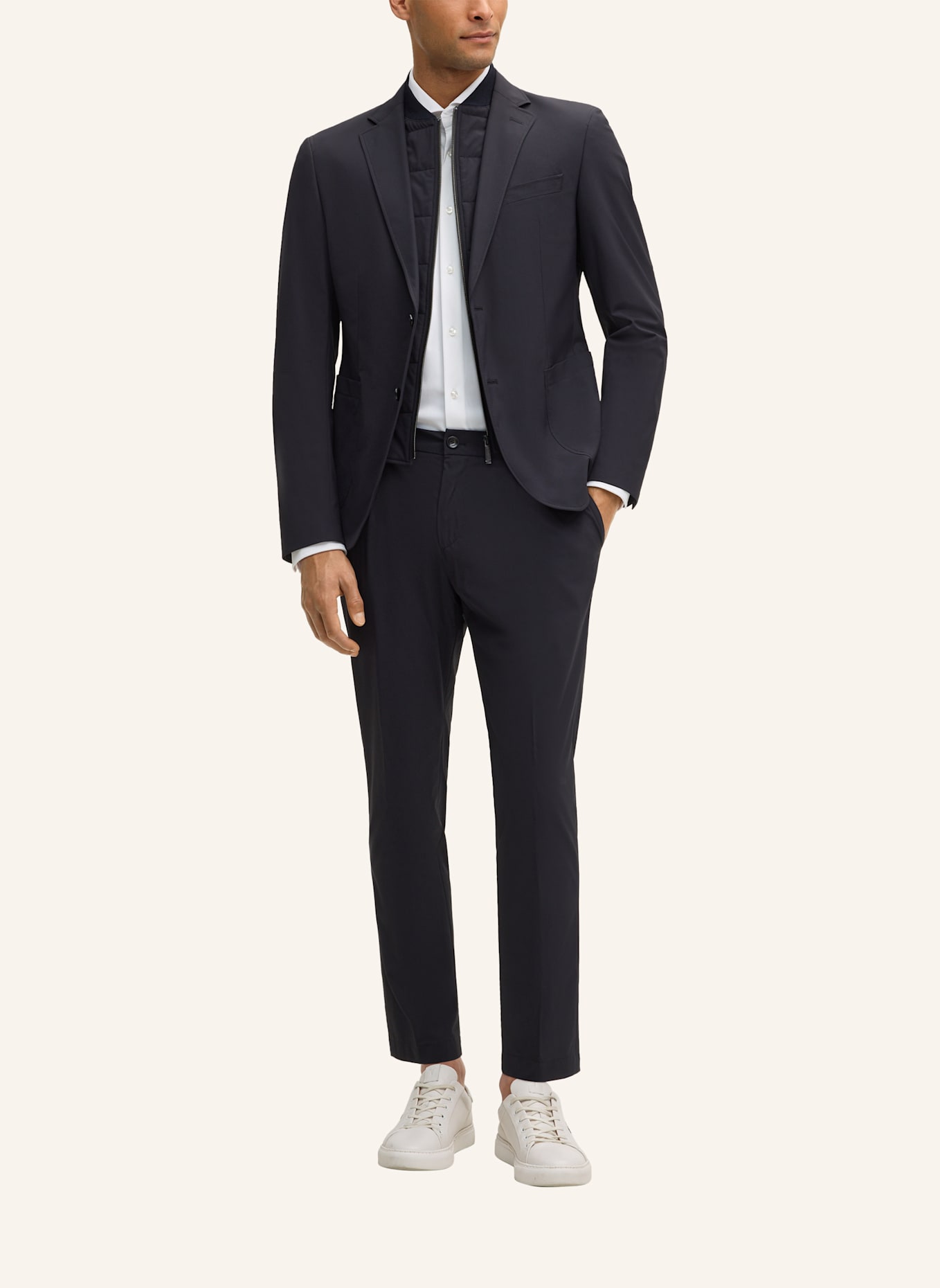 JOOP! Bundfaltenhose Regular Fit: DUNKELBLAU