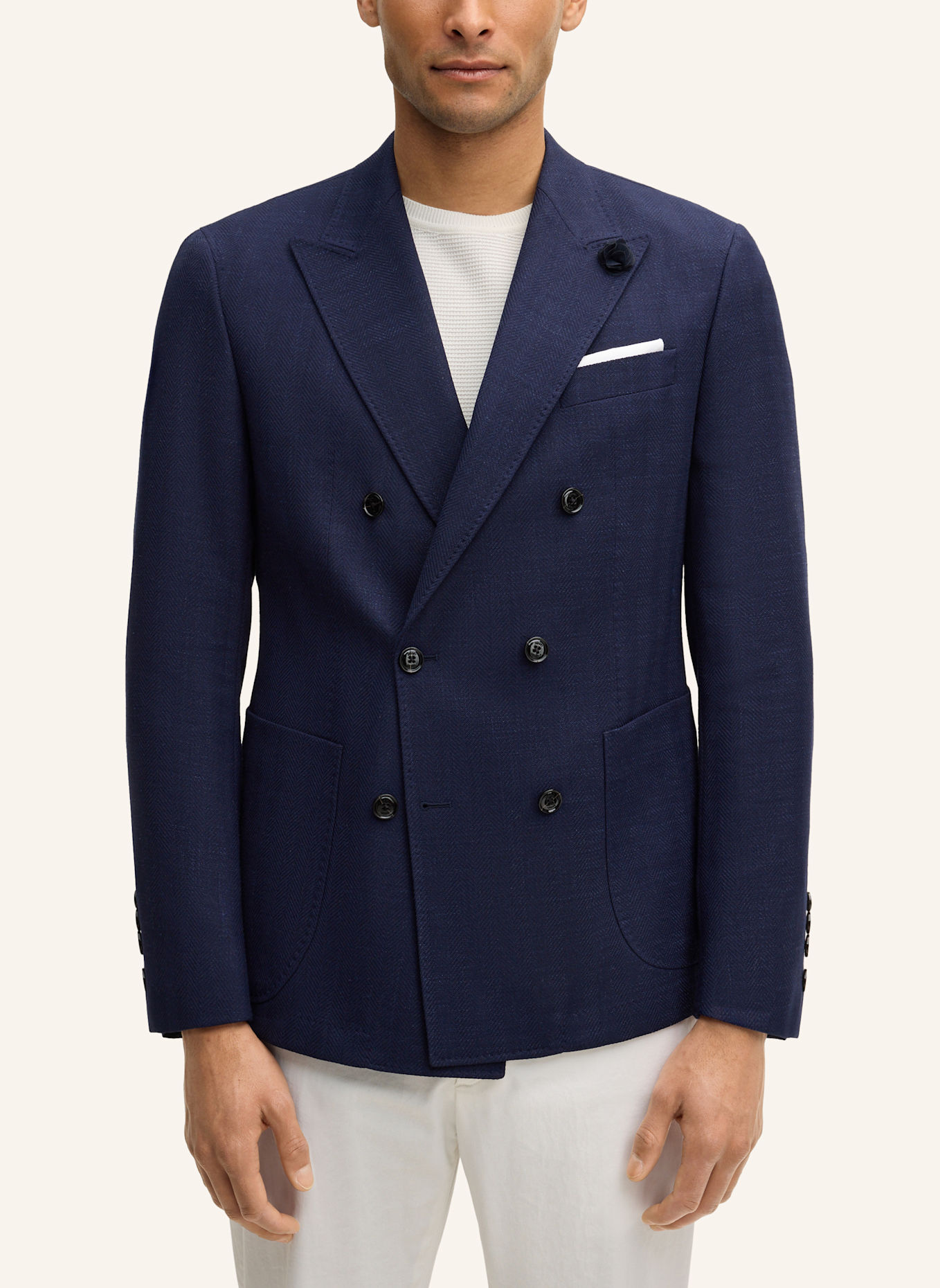 JOOP! Doppelreiher-Sakko Slim Fit: DUNKELBLAU