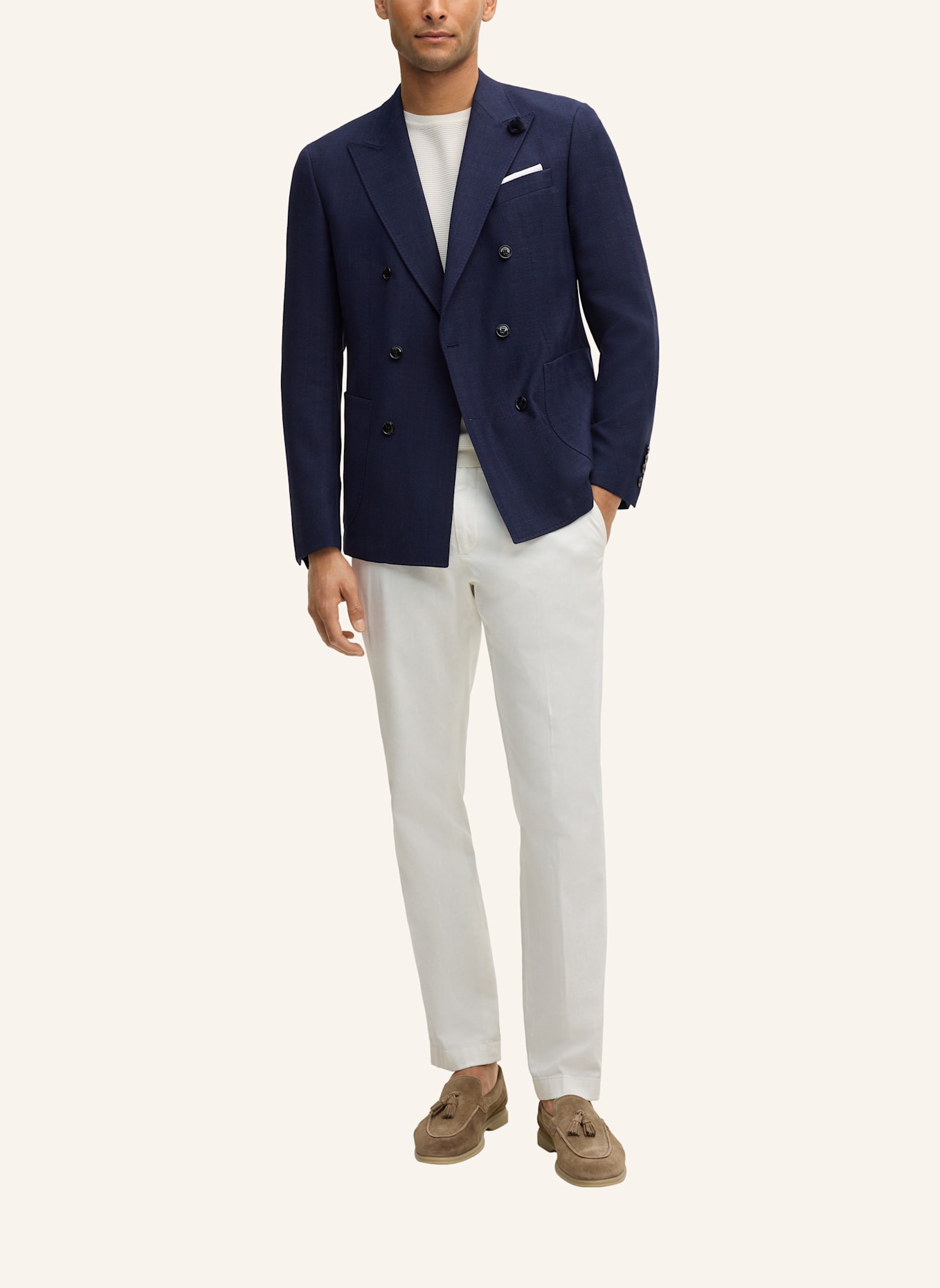 JOOP! Doppelreiher-Sakko Slim Fit: DUNKELBLAU