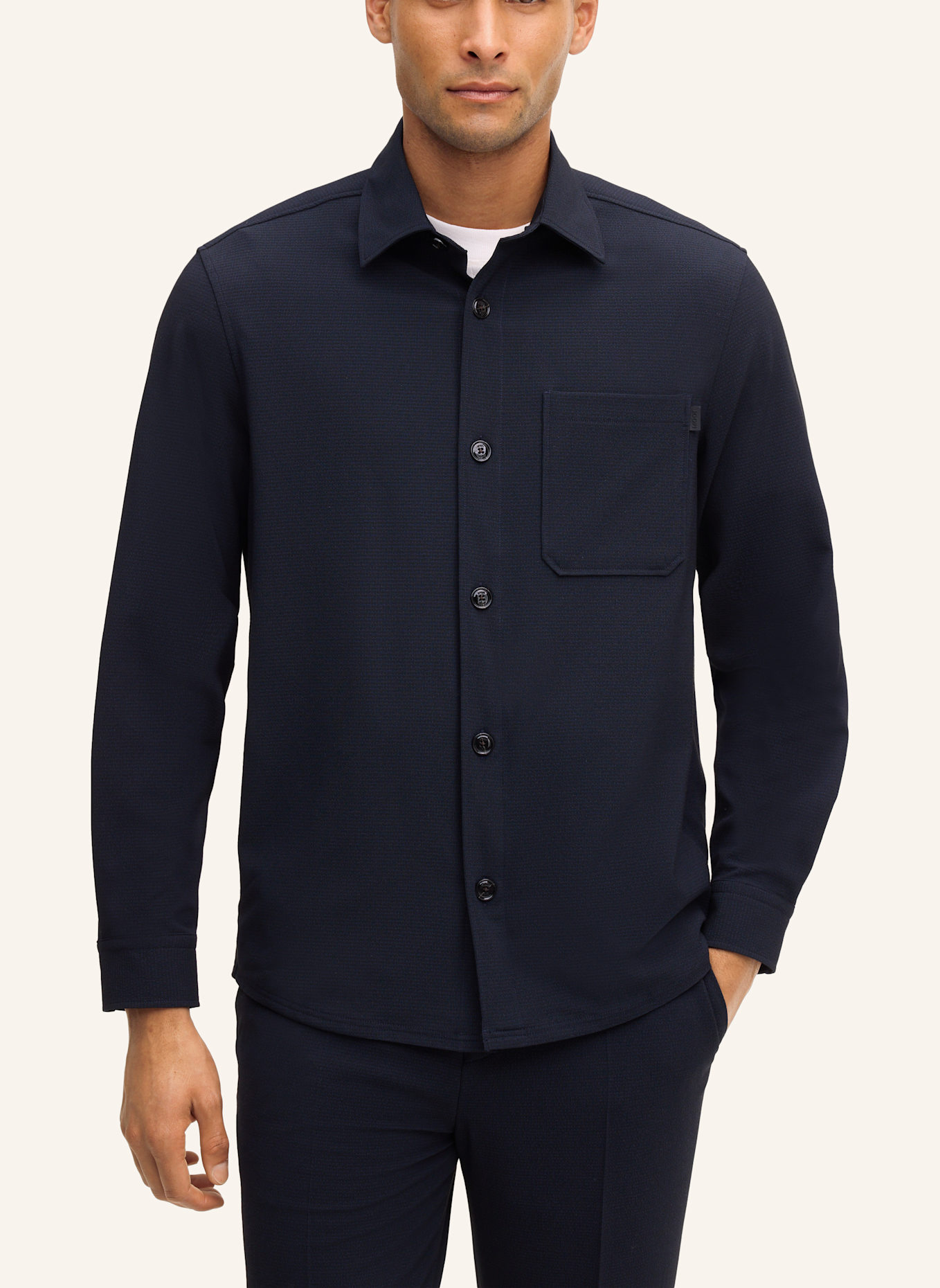 JOOP! Overshirt Regular Fit: DUNKELBLAU