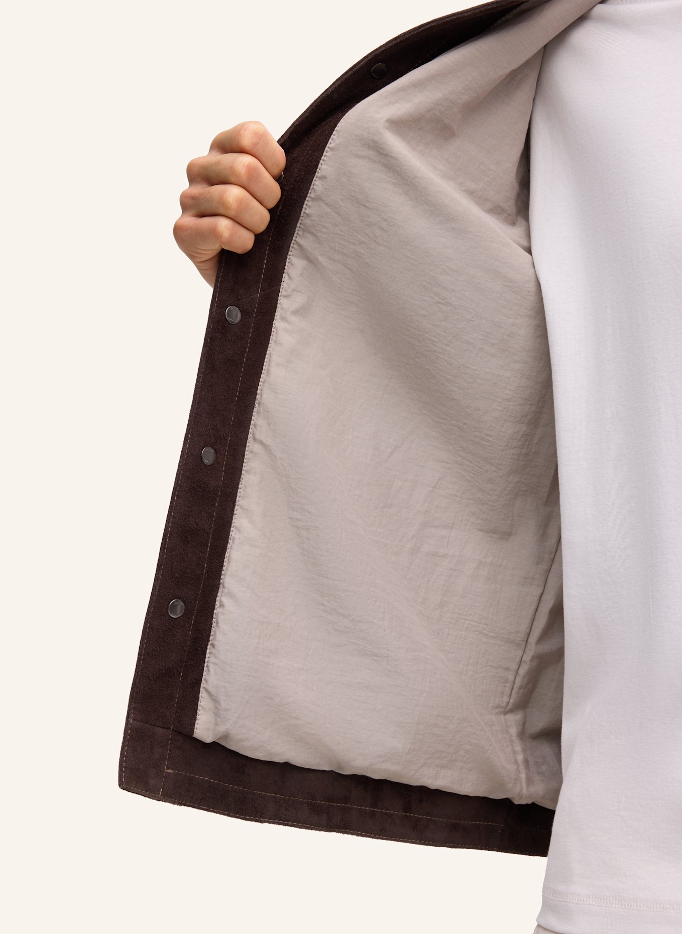 JOOP! JEANS Lederjacke: DUNKELBRAUN