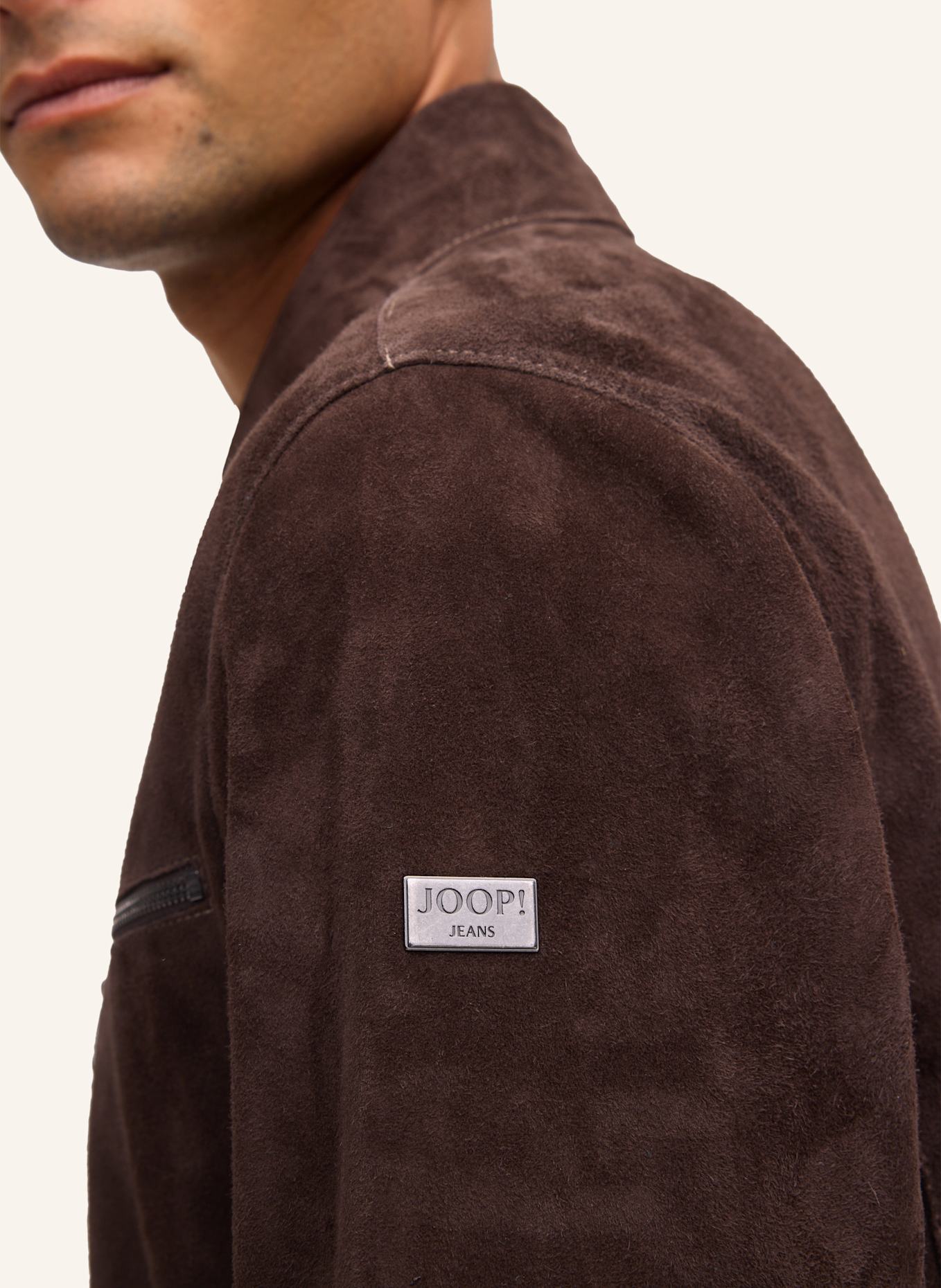 JOOP! JEANS Lederjacke: DUNKELBRAUN