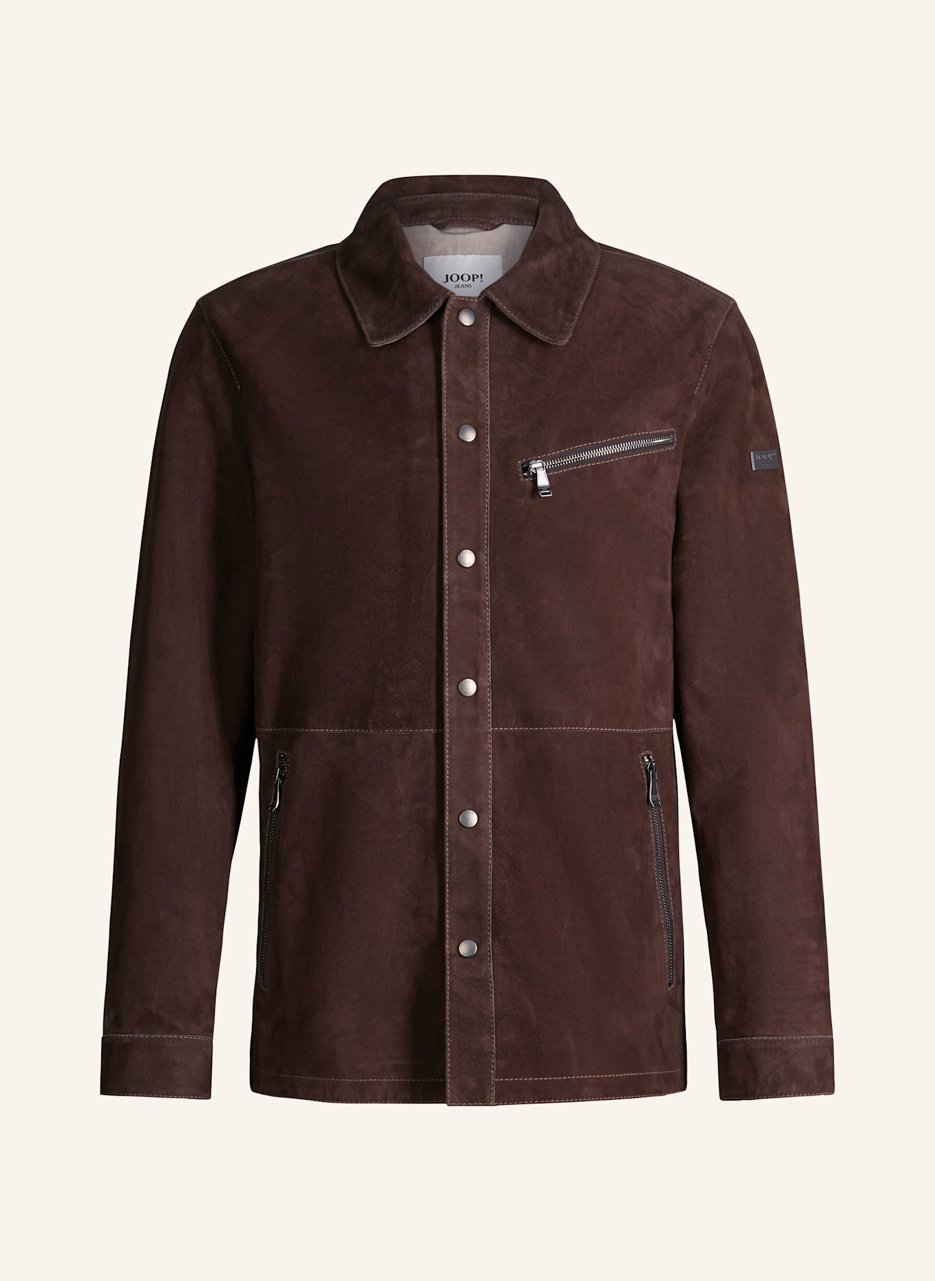 JOOP! JEANS Lederjacke: DUNKELBRAUN