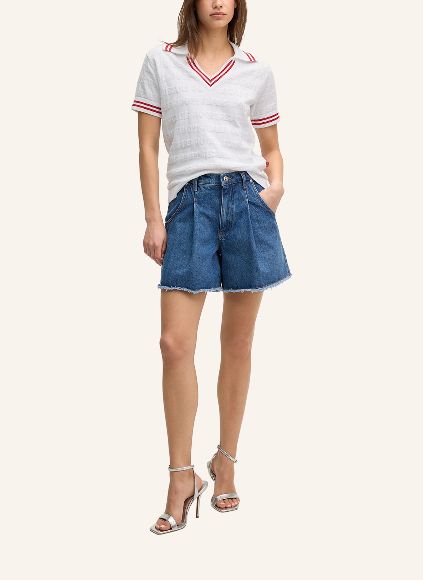 JOOP! JEANS Strick-Poloshirt: WEISS