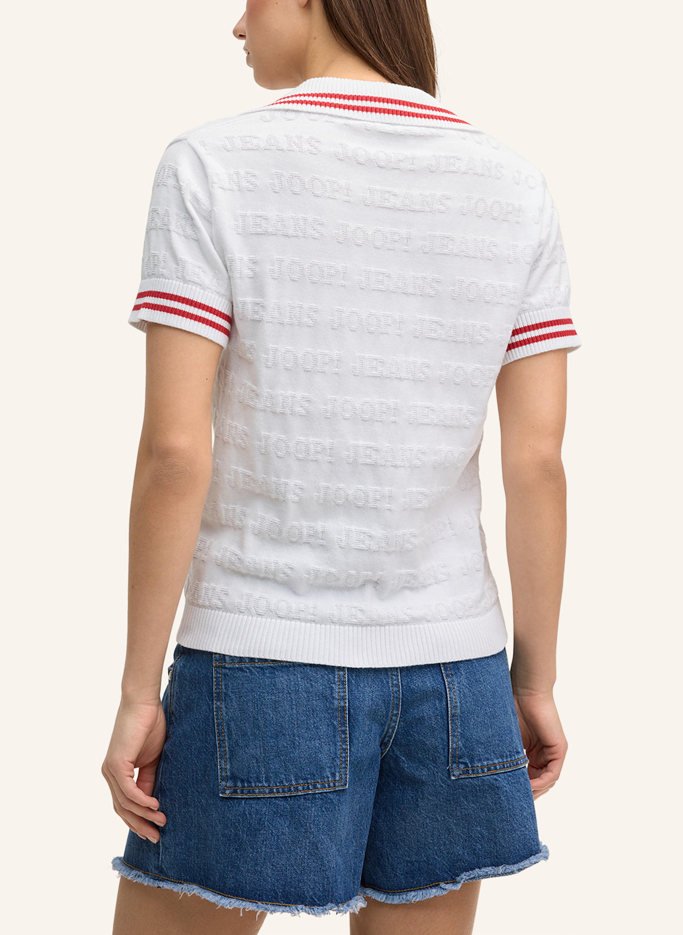 JOOP! JEANS Strick-Poloshirt: WEISS