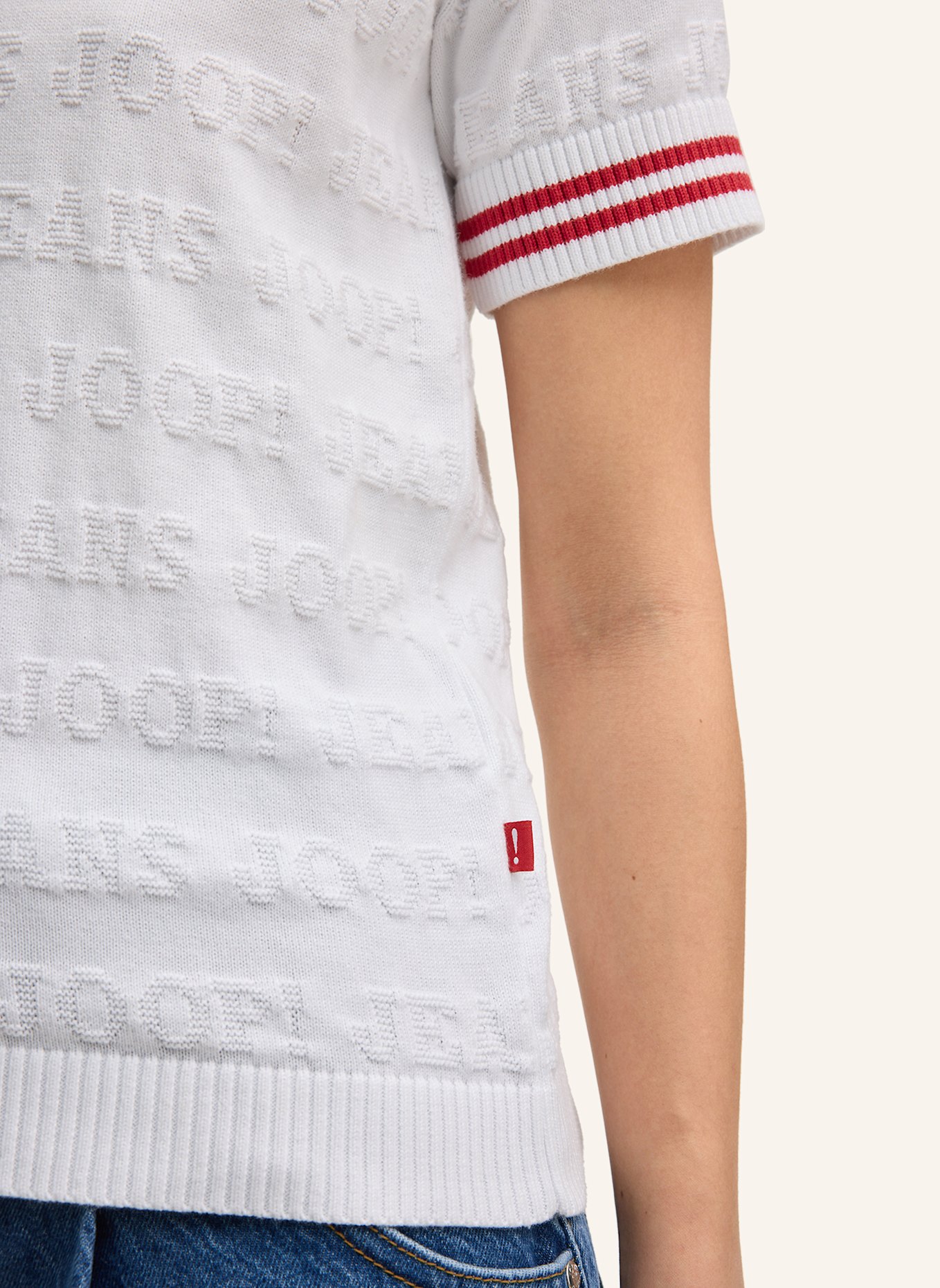 JOOP! JEANS Strick-Poloshirt: WEISS